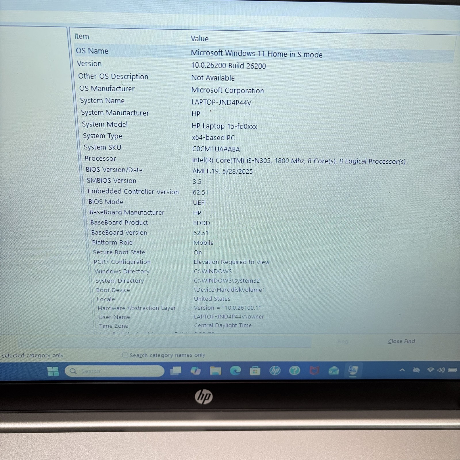 HP 15-fd0113x Windows 11 Core i3-N305 1.8GHz 8GB RAM 128GB SSD Laptop 15.6″