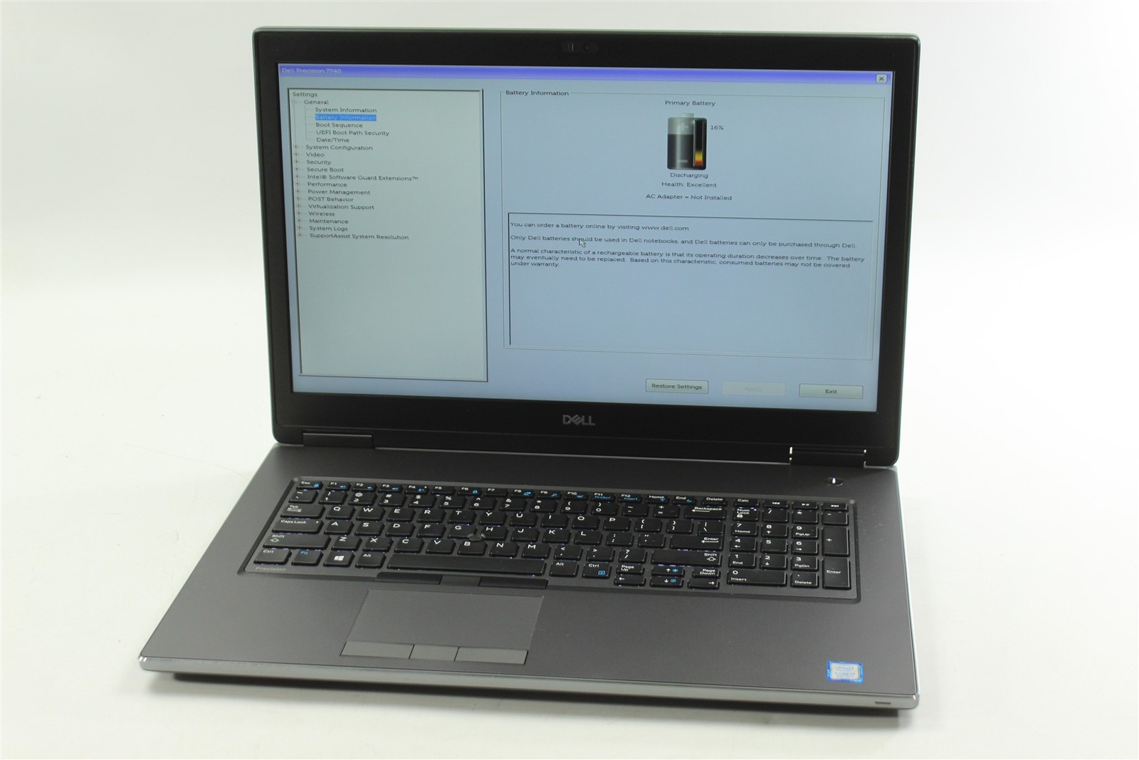 Dell Precision 7740 17.3″ FHD i7-9750H 2.6GHz 512GB SSD 64GB RAM W11P RTX 4000