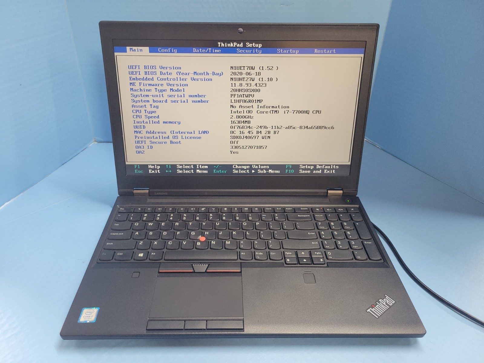 Lot of 4 Lenovo Thinkpad P50 P51 Laptop i7 16GB 15.6″ FHD 512gb For Part
