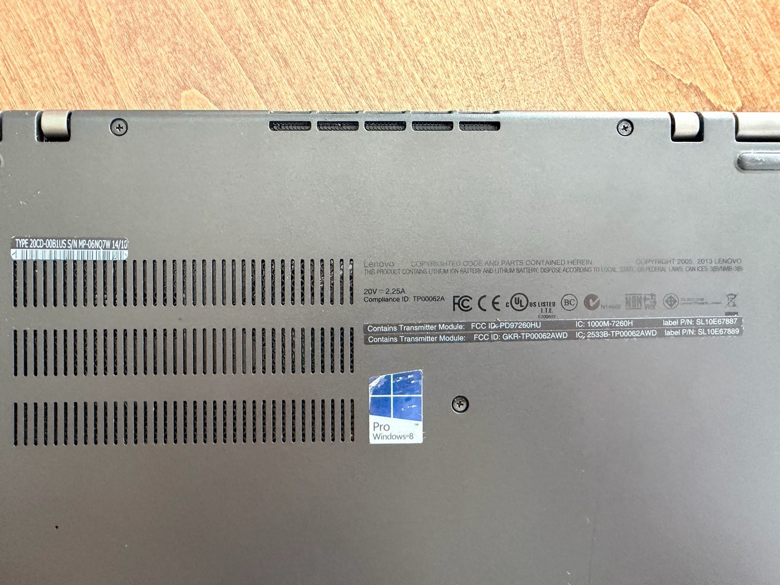 Lenovo ThinkPad S3 Yoga 14 Intel Core i7-4600U @2.1GHZ ,8GB Ram, W10P