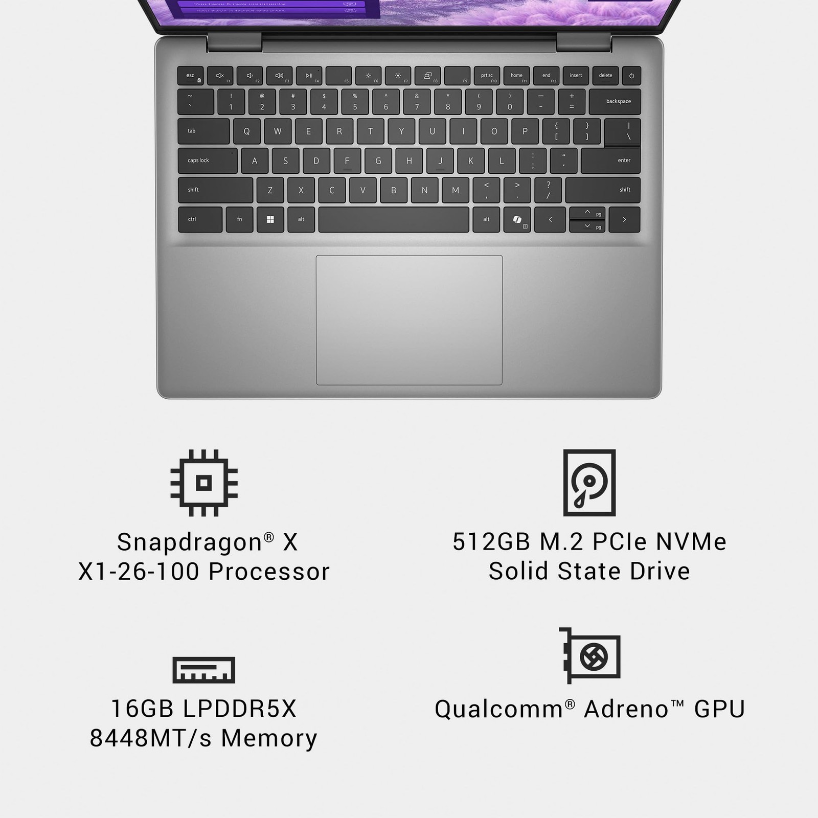 Dell Inspiron 14 5441 FHD+ – Snapdragon X Plus – 16GB RAM – 512GB SSD – Silver