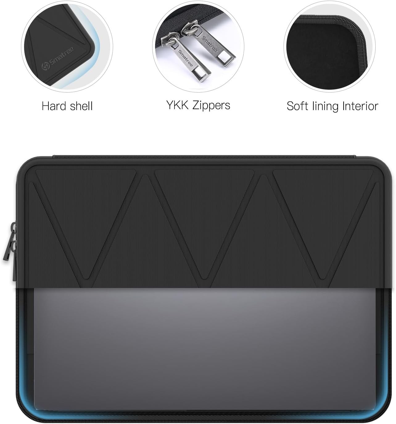 Waterproof EVA Sleeve Case for 15 inch Lenovo IdeaPad Slim 3i Laptop, Hard Prote