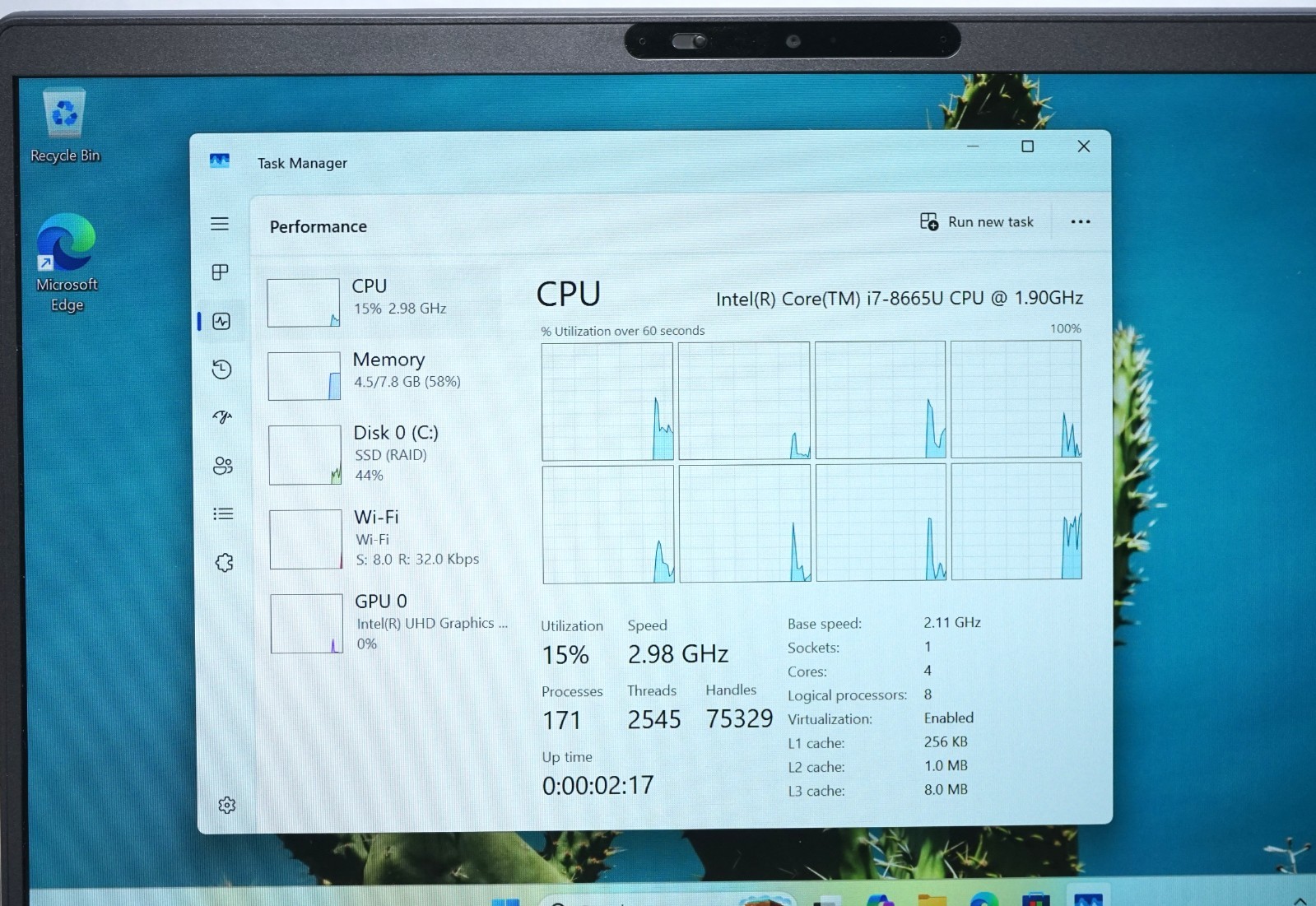 Dell Latitude 7400 14″ Intel Core i7-8665U @1.90GHz 8GB RAM 512GB SSD Win 11 Pro