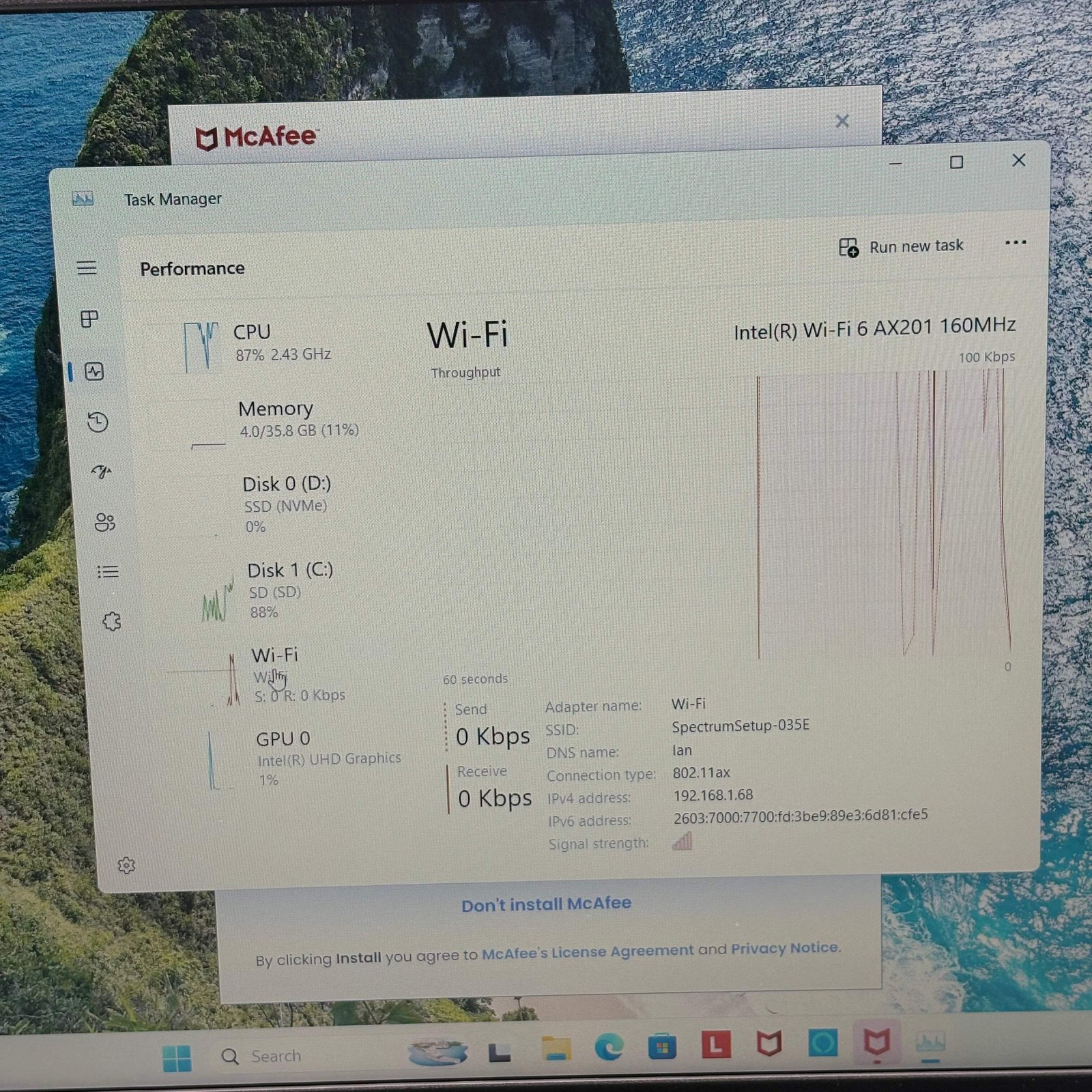 Lenovo IdeaPad 1 15IJL7 Intel Pentium Silver N6000 512GB 36GB Blue