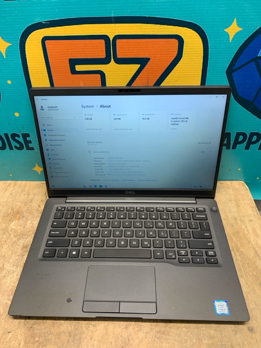 Dell Latitude 7400 Laptop i5 8265U 1.60GHZ 14″ FHD 16GB 256GB (E10050158)
