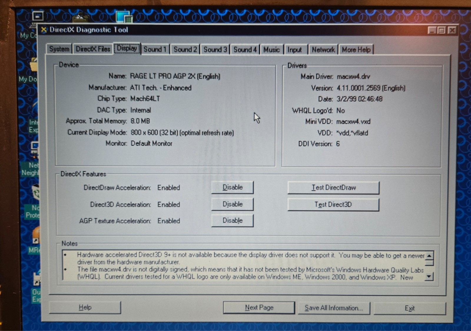 Vintage Micron Transport ZX (Intel Pentium II @ 400 MHz, 128 MB RAM, Win98SE)