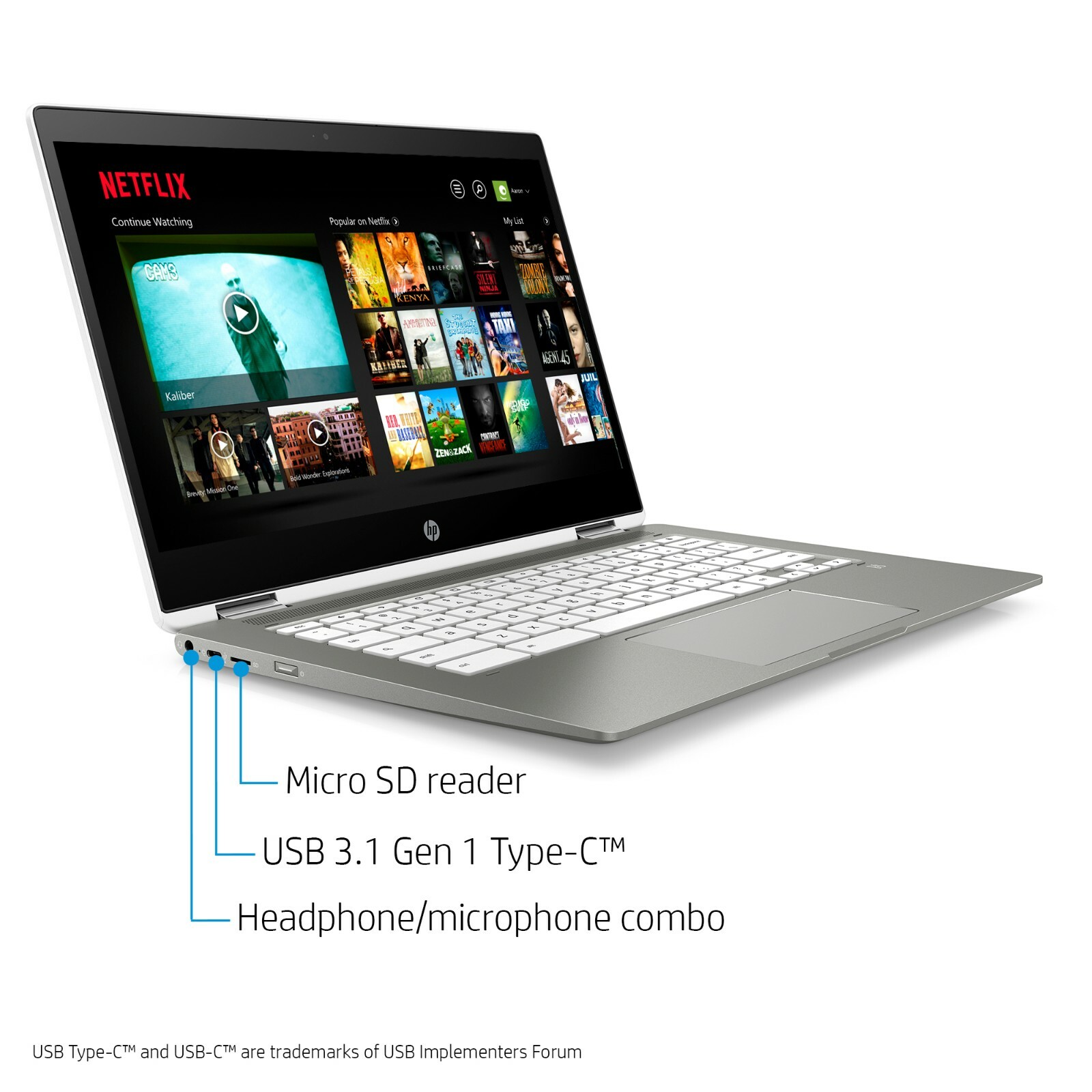 HP 14a-na0031wm 14 inch (64GB, Intel Pentium, 2.70GHz, 4GB) Chromebook -…