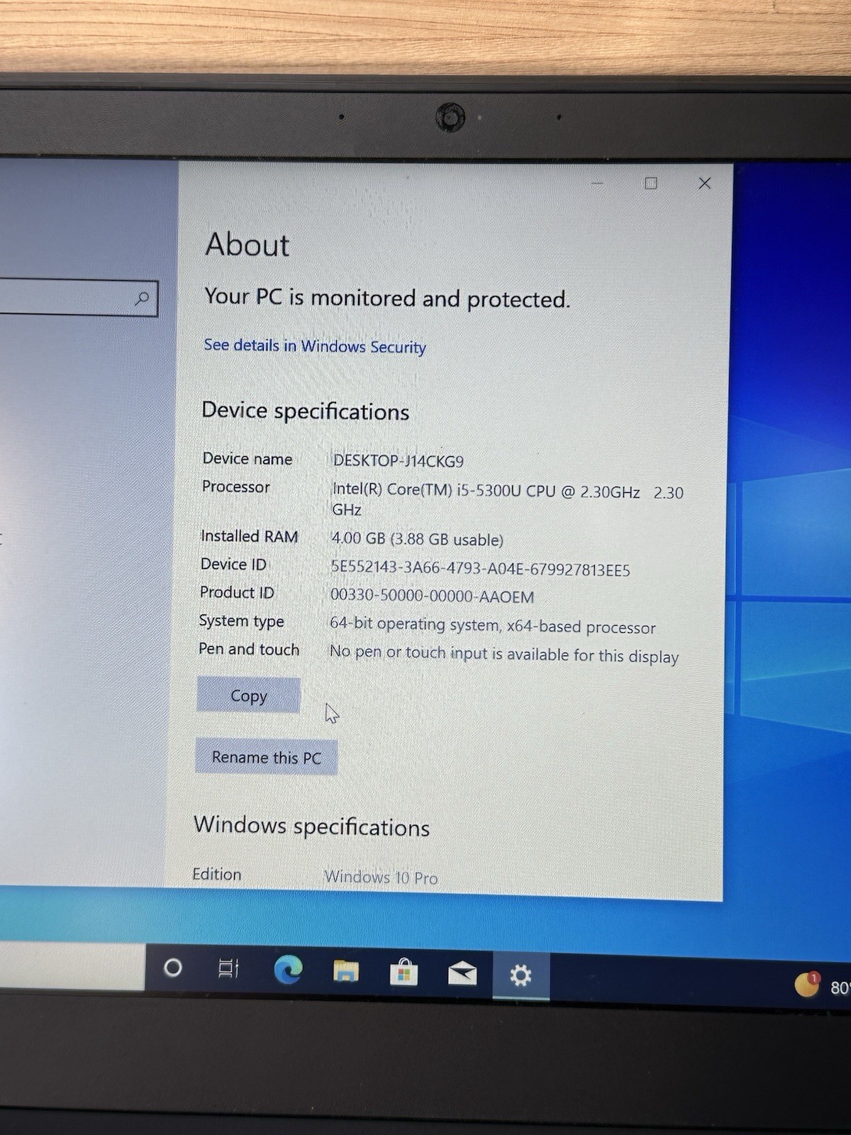 Lenovo ThinkPad X1 Carbon Gen 3 Intel i5-5300U 2.3GHz 4GB Ram 256GB SSD (no OS)