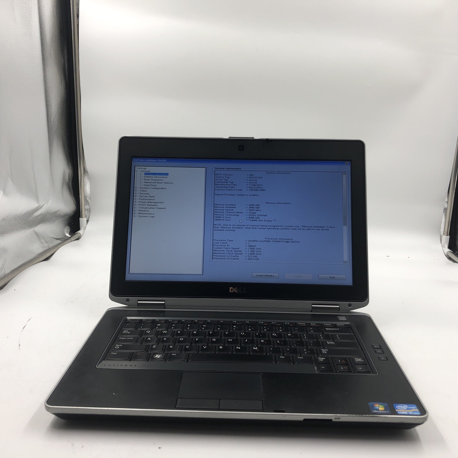 Dell Latitude E6430 Laptop Intel i5 Unknown CPU/RAM/HDD/OS Bad Board (FOR PARTS)