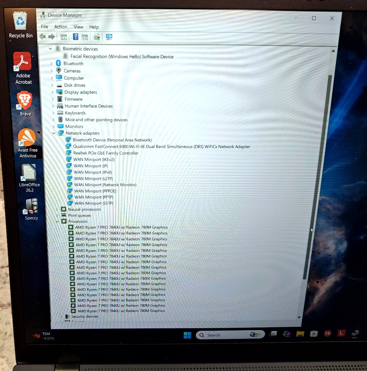 Lenovo ThinkPad T16 Gen 2 — Ryzen 7 PRO 7840U, 32GB RAM, 512GB SSD, WTY 2029