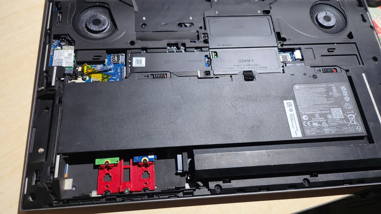 HP ZBook Fury 17 G7 + G8 SSD3 SSD4 Bracket Cage Frame 3D Print for M22794-001