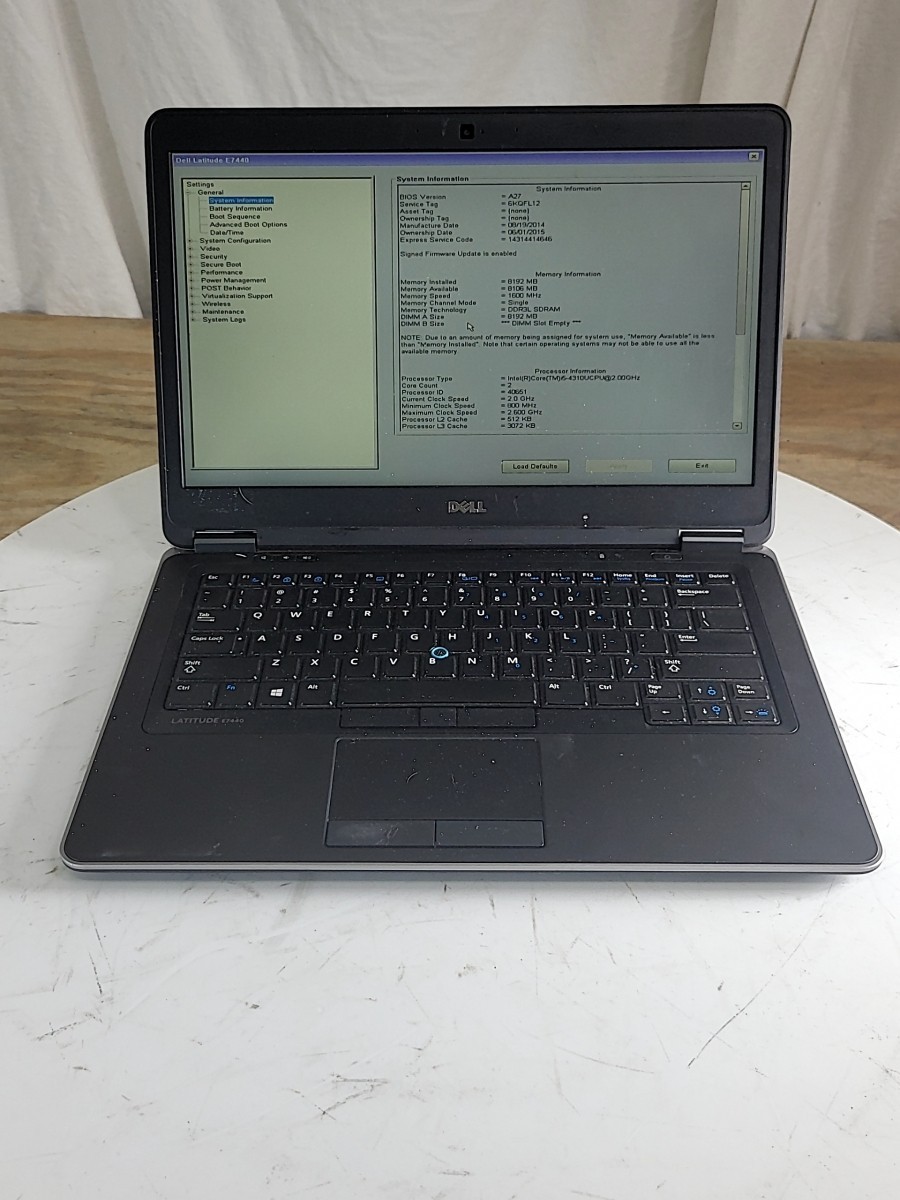DELL LATITUDE E7440 Laptop Intel Core I5-4310U 8GB SEE NOTES