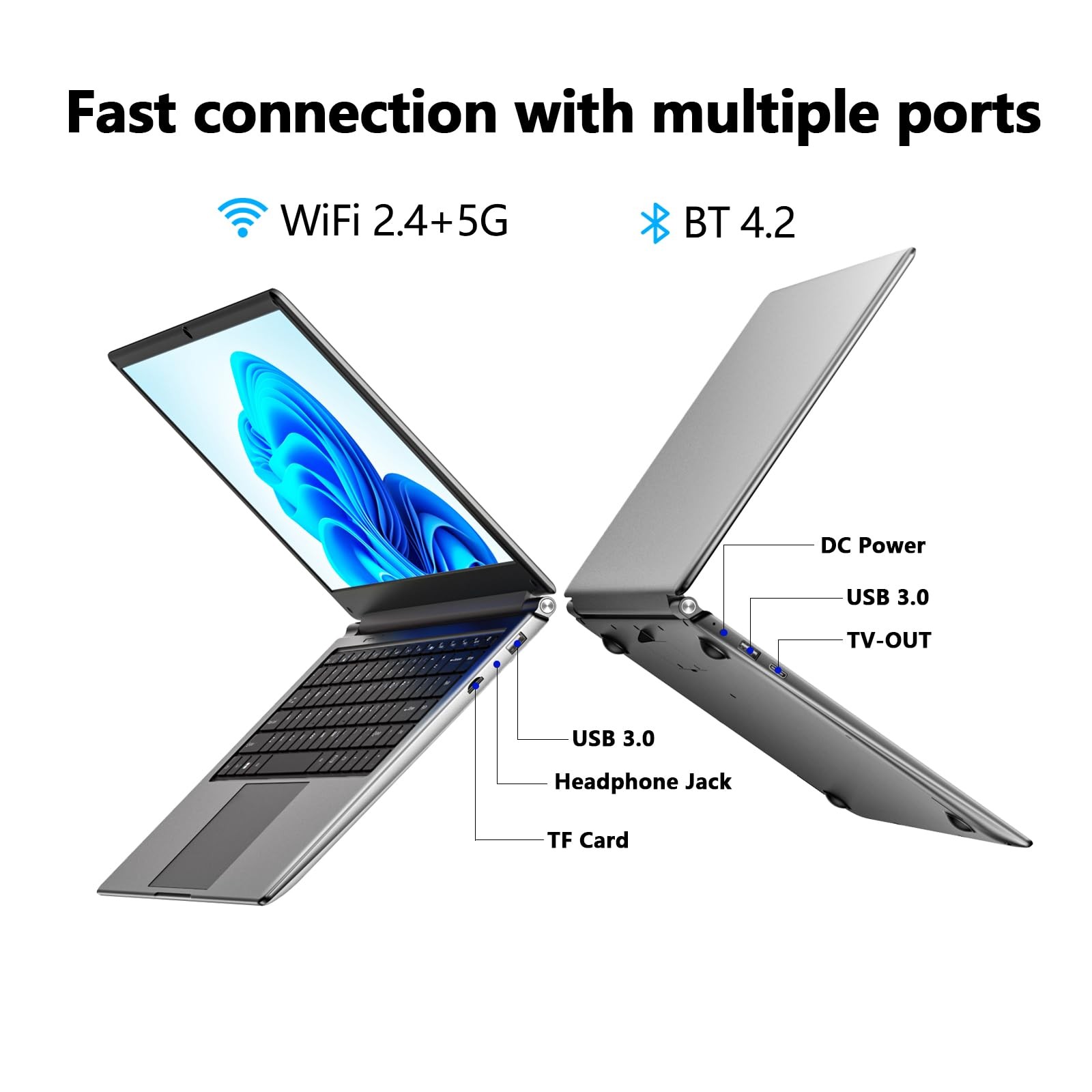 15.6 inch Laptop Computer,Celeron N3450,4GB RAM and 192GB SSD,Windows 11 Lapt…