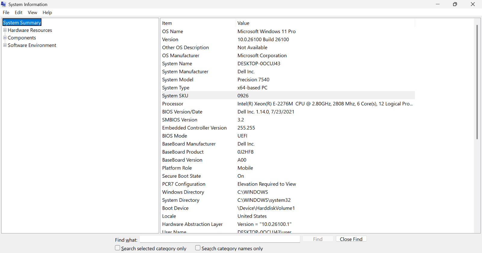 Dell Precision 7540 NVIDIA Q. RTX 3000 6GB 2.8GHz Intel Xeon E-2276M 64GB 1TB