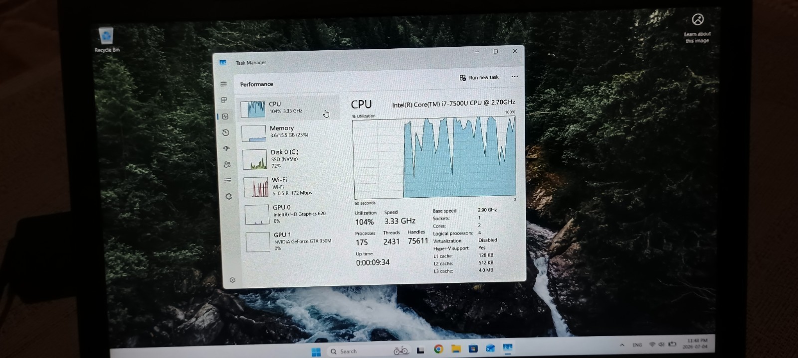 Lenovo ThinkPad E570 i7-7500U 16GB RAM GTX 950M 250GB SSD 500GB HDD Win 11