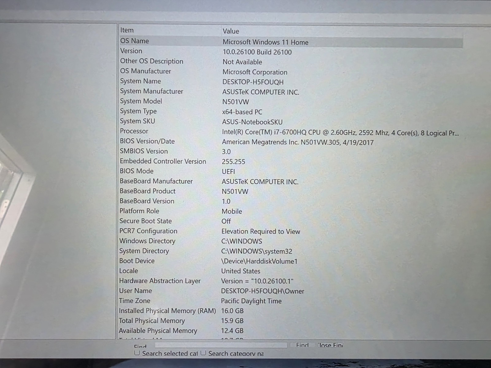 ASUS ZenBook Pro UX501V-Intel i7-6700HQ_16GB RAM_128GB NVMe SSD_WIN 11 Home.
