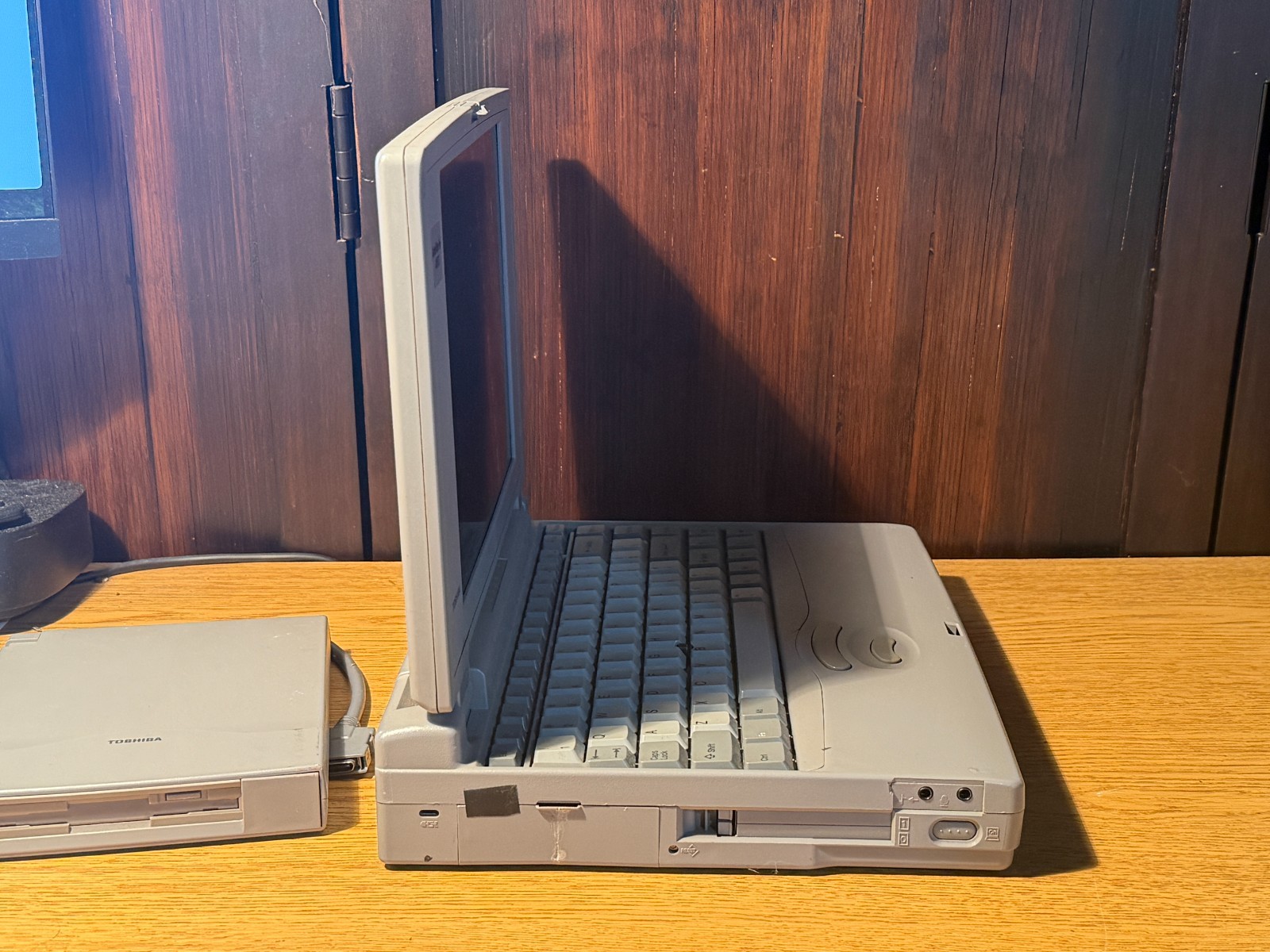 Vintage Laptop Toshiba Satellite Pro 405CS & FDD Case Floppy AS-IS For Parts