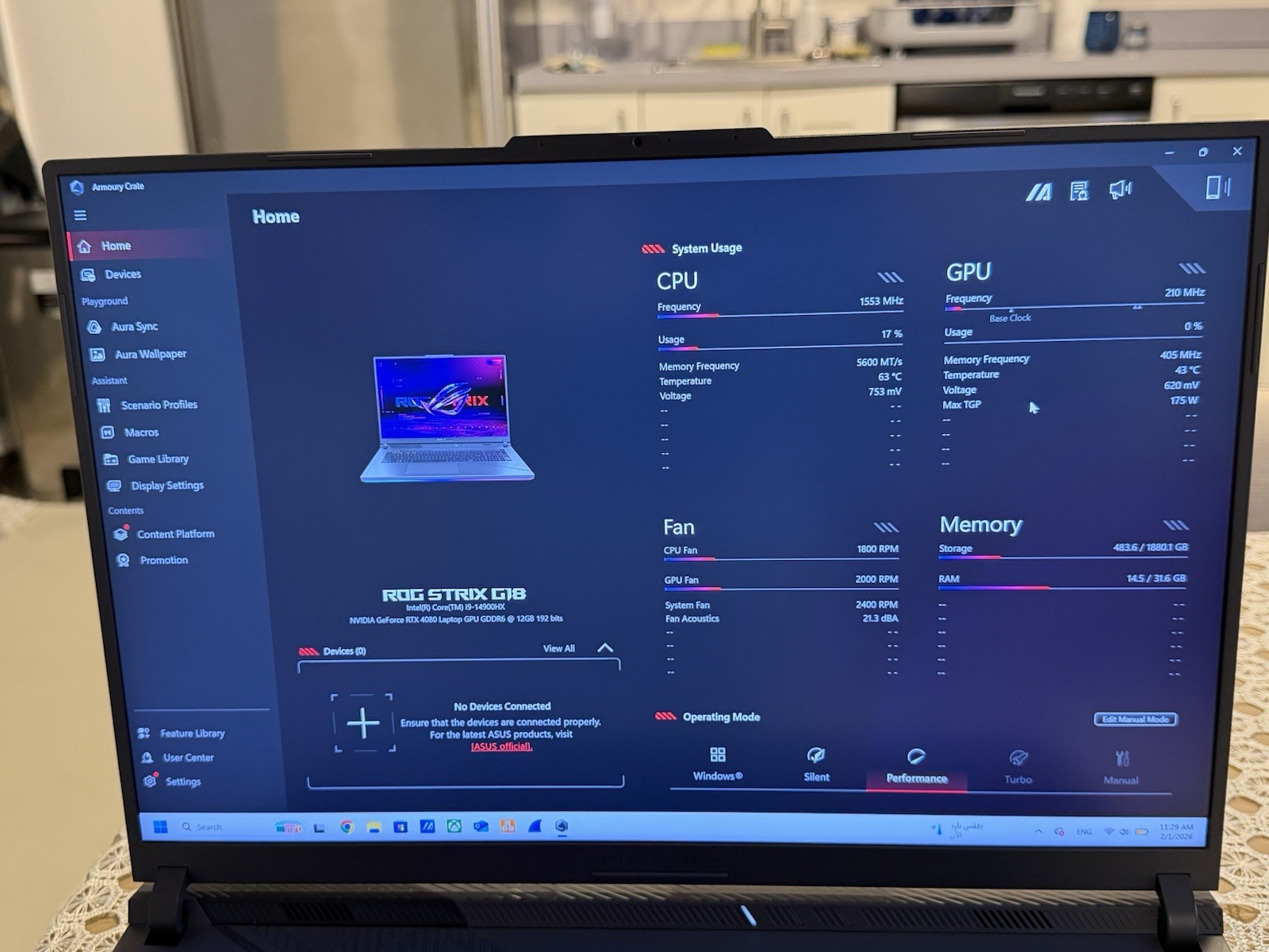 ASUS ROG Strix G18 18″ Gaming Laptop i9-13980HX RTX 4080 32GB 1TB SSD