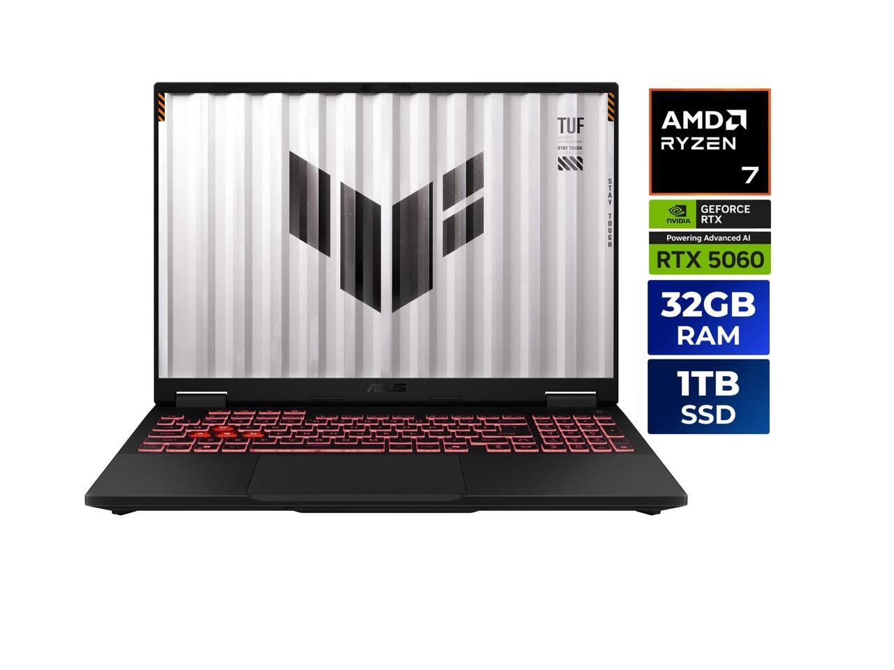ASUS TUF Gaming A16 16” FHD+ WUXGA AMD Ryzen 7 260 16GB 512GB SSDRTX 5060 W11H