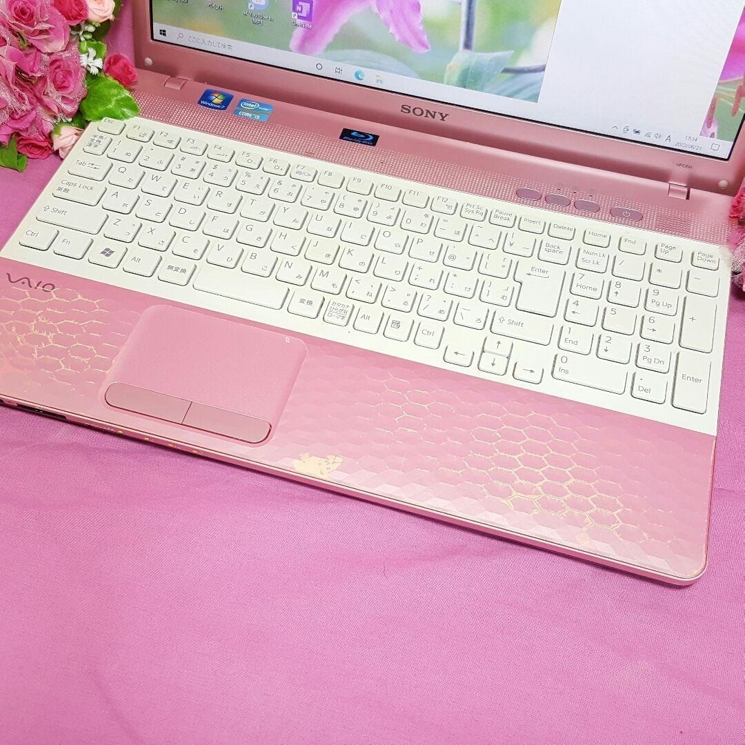 Sony VAIO Pink Laptop Core i5 750GB HDD 4GB RAM Webcam DVD Win10