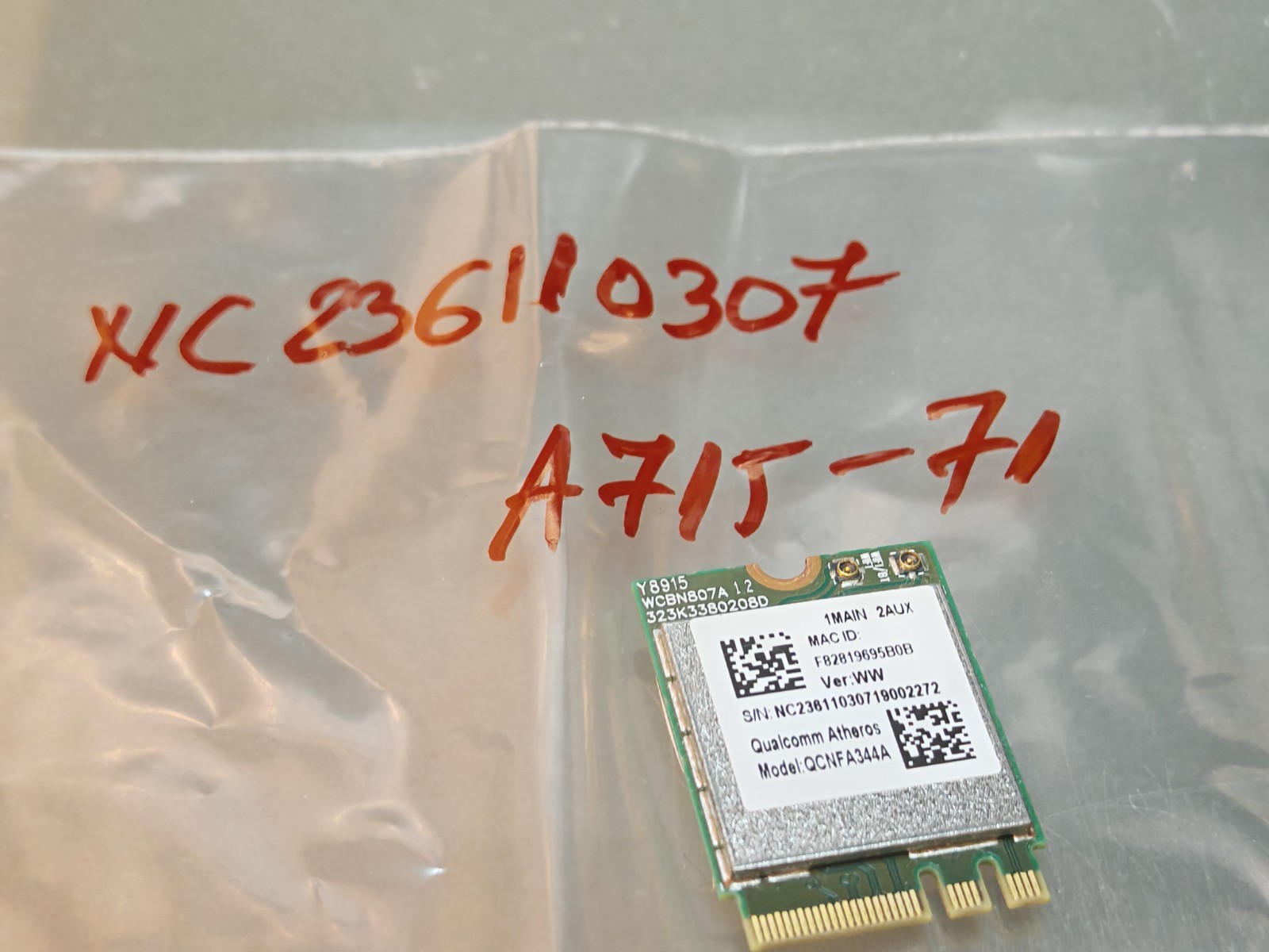 ACER A515-51 A515-41 A715-71 A717-71 DUAL BAND BT+WIFI WIFI CARD NC23611030