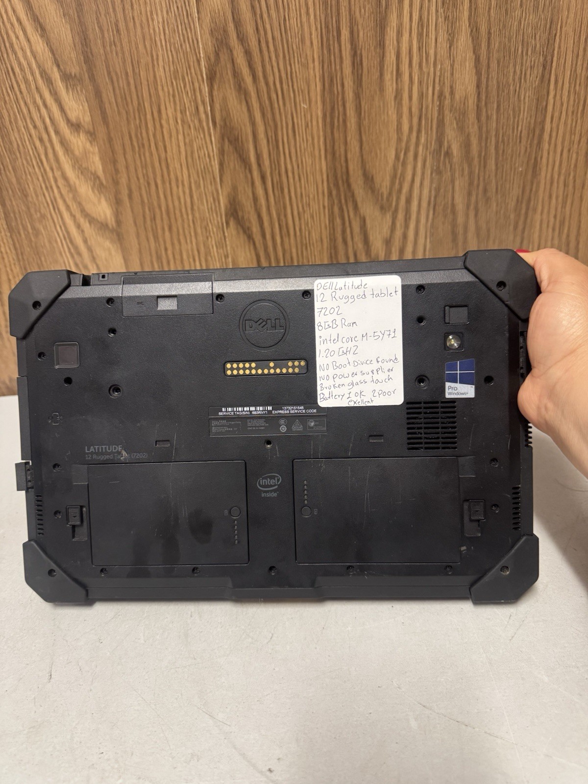 Dell Latitude 12 Rugged 7202 Tablet | i5 | 8GB | Broken Screen | For Parts