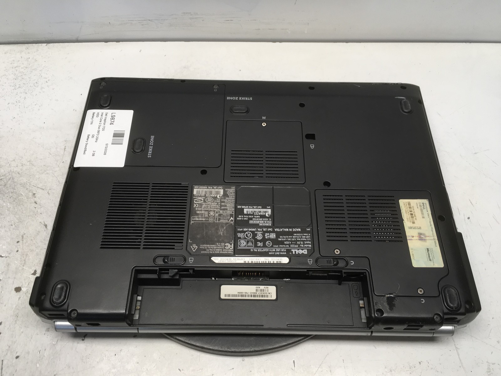 Dell Inspiron 1720 Intel Core 2 Duo 06FD 2GHz 2 GB NO HDD No Batt