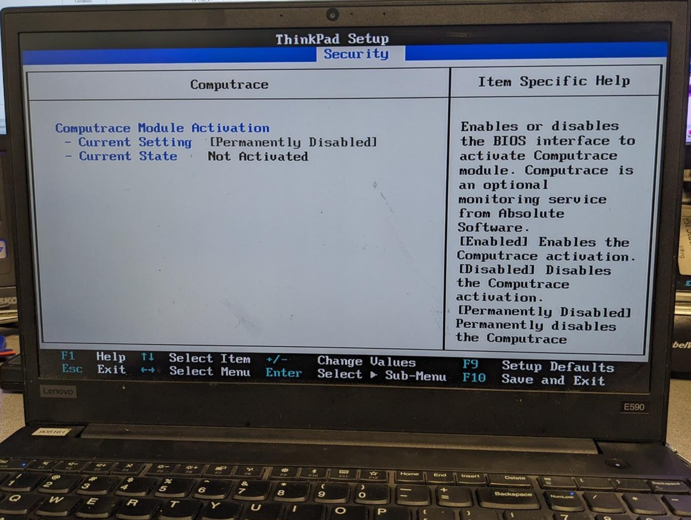 LENOVO THINKPAD E590 i5-8265U @ 1.60GHz, 16GB RAM, NO HDD/OS