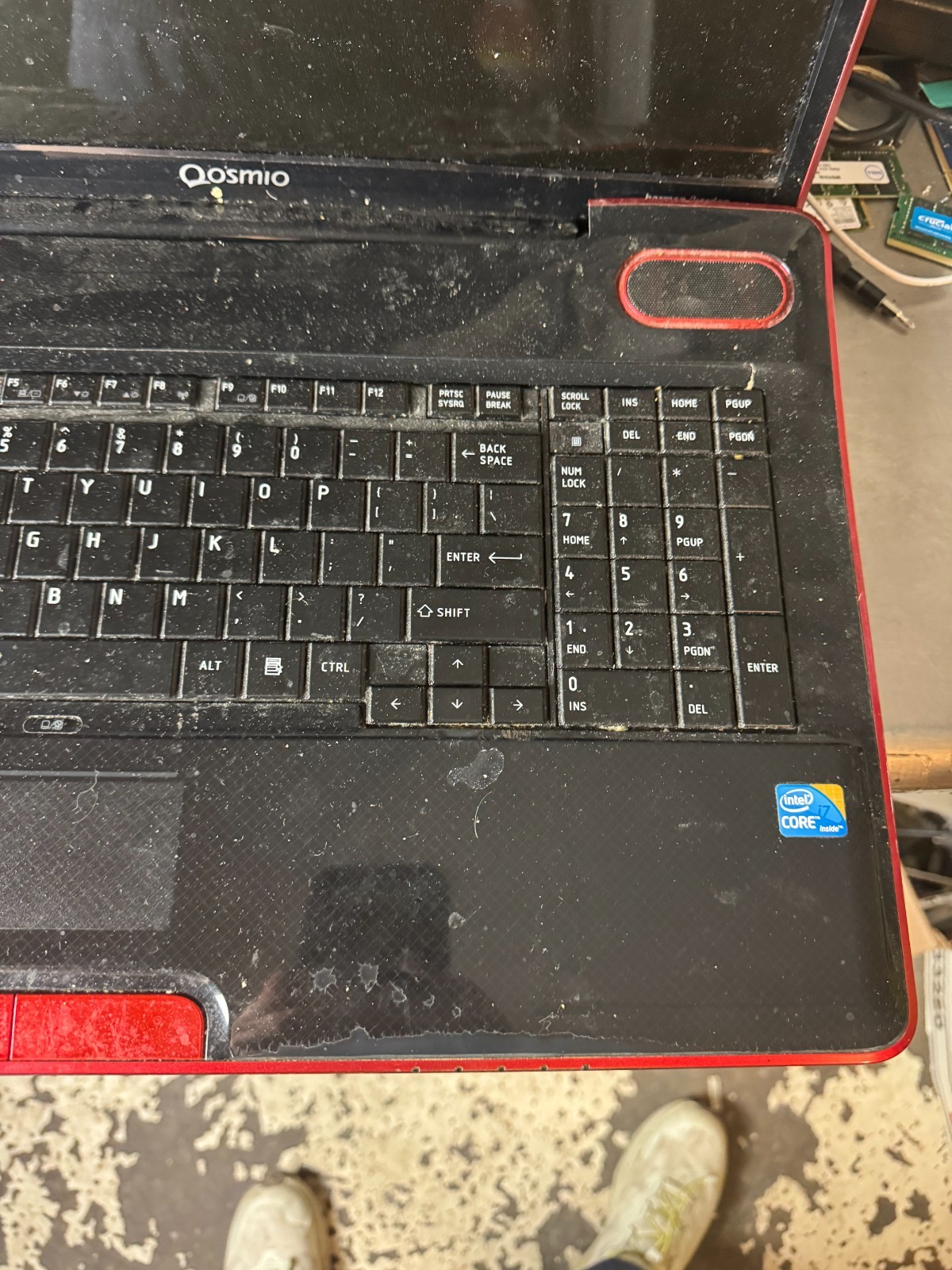 Toshiba Qosmio X505-Q887 Intel Core i7 Laptop for Parts/Repair #4783