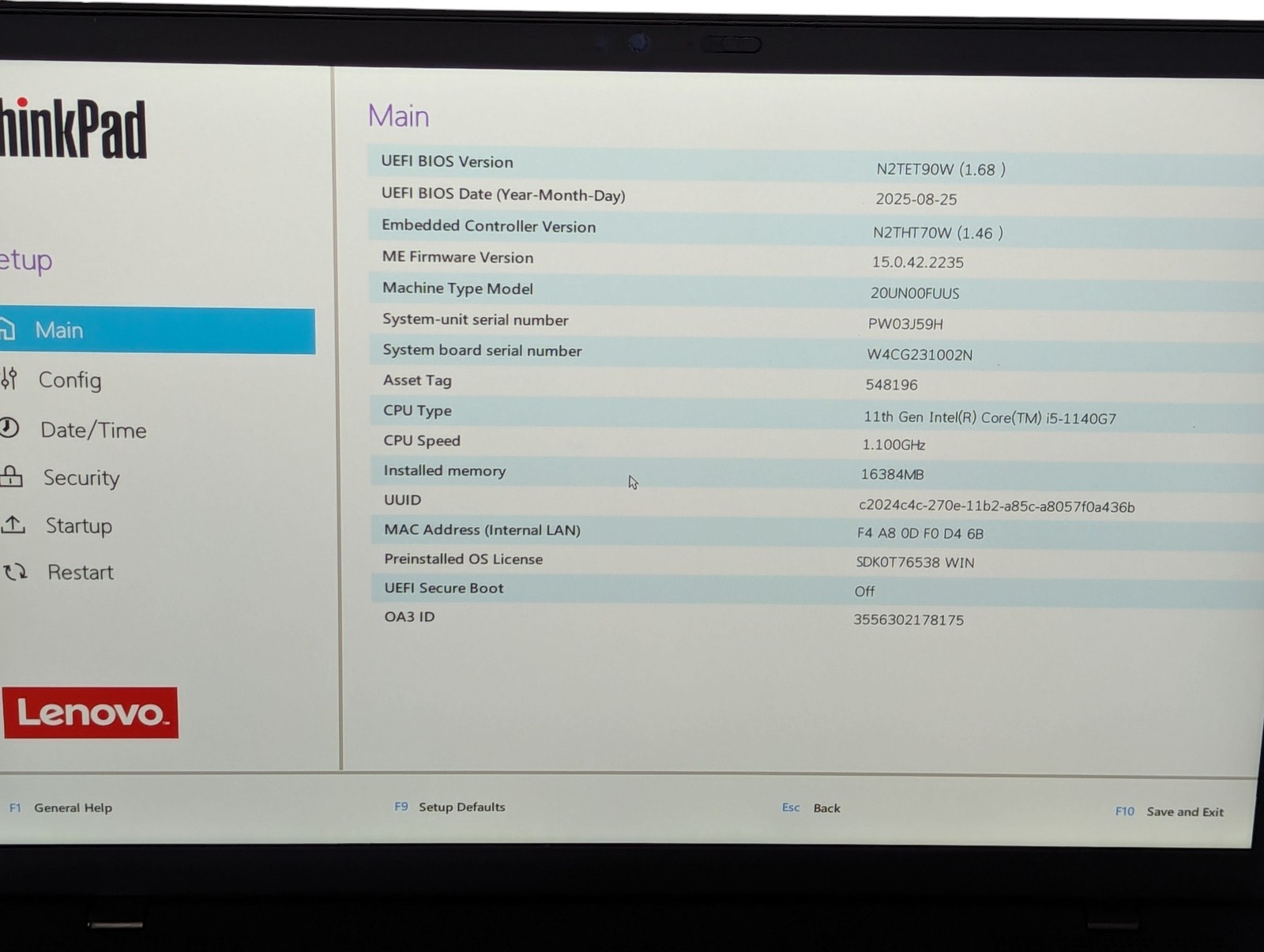 Lenovo ThinkPad X1 Nano Gen 1-13″ i5 1.10GHz 16GB RAM 256GB SSD – Grade D