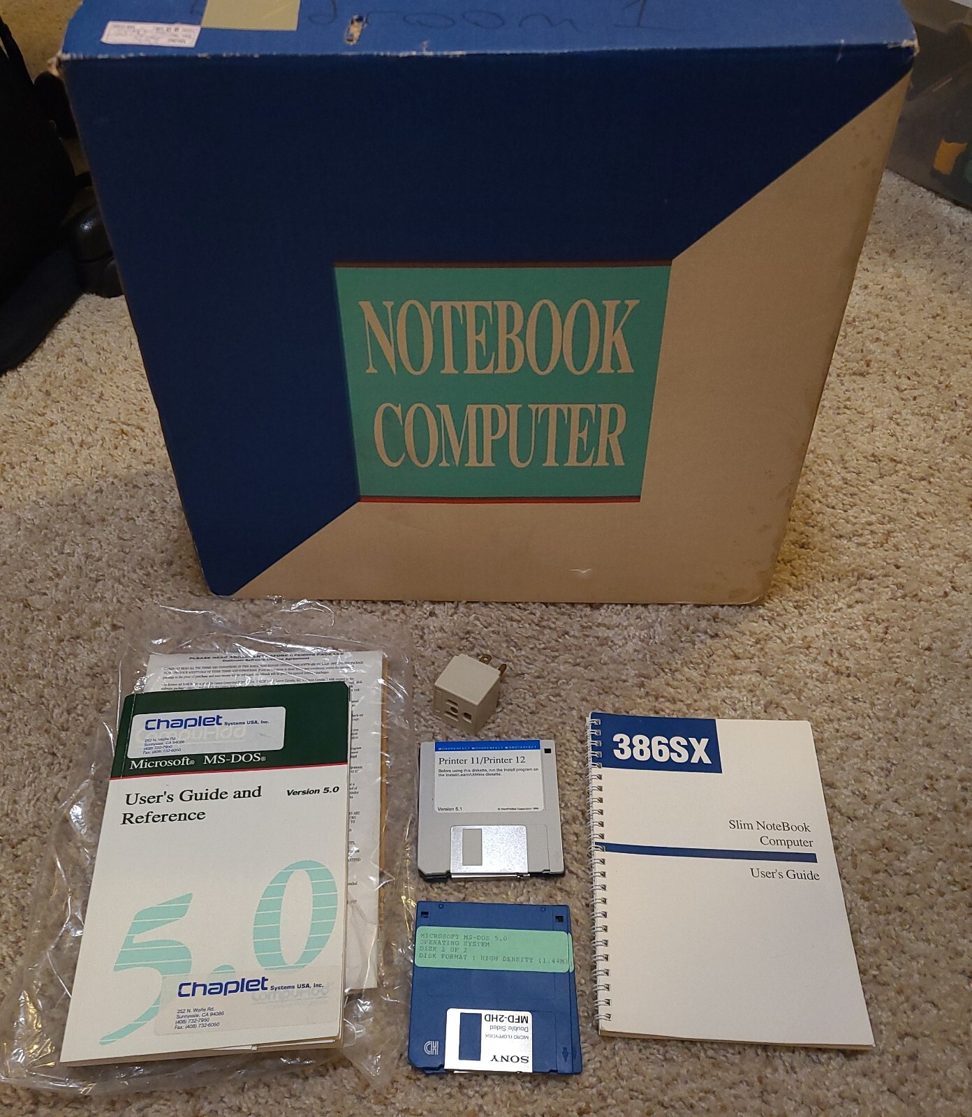 Vintage Halikan Chaplet NBC386SX (Intel 386SX @ 25 MHz, 6 MB RAM, MS-DOS/Win3.1)