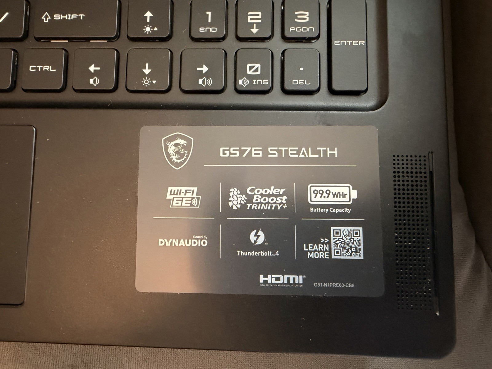 MSI GS76 Stealth 17.3” 360Hz Gaming Laptop i9-11900H RTX 3070 32GB 1TB SSD