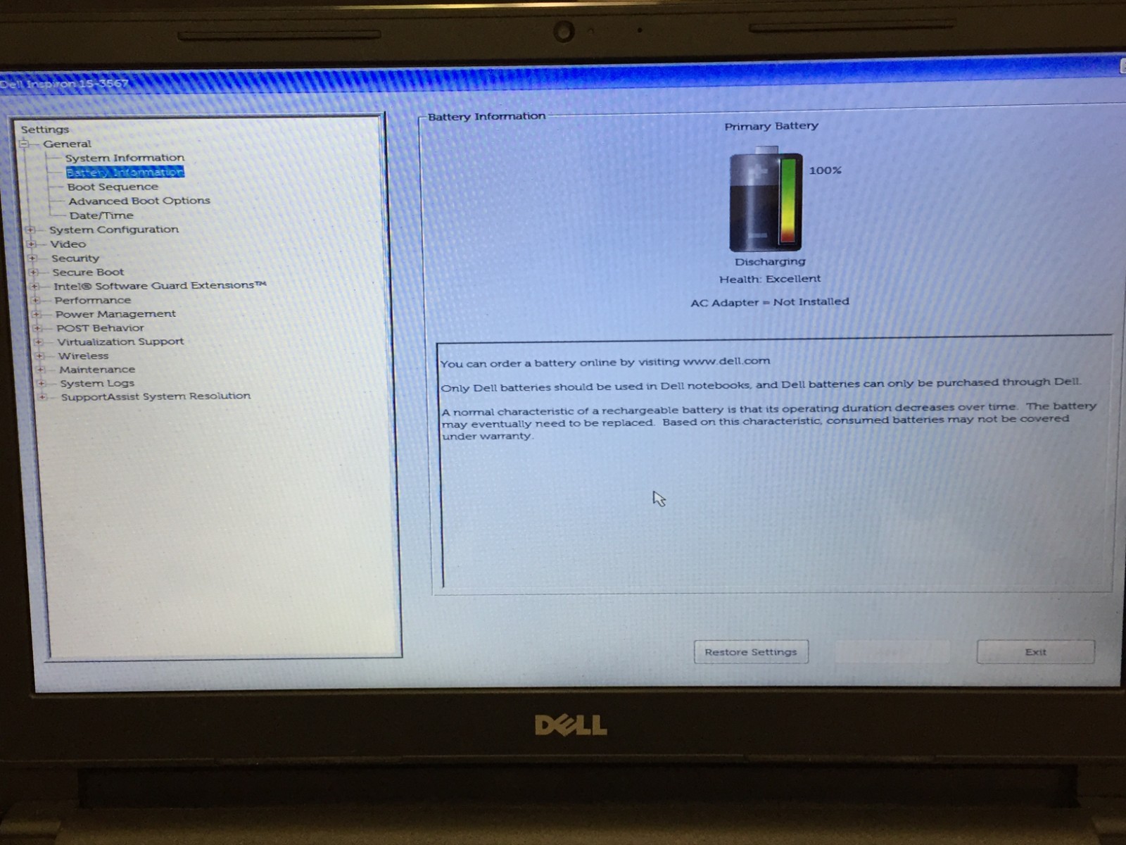 Dell Inspiron 15 3567 15.6″ Touch i5-7200U 2.50GHz 8GB RAM 512GB SSD No AC Read