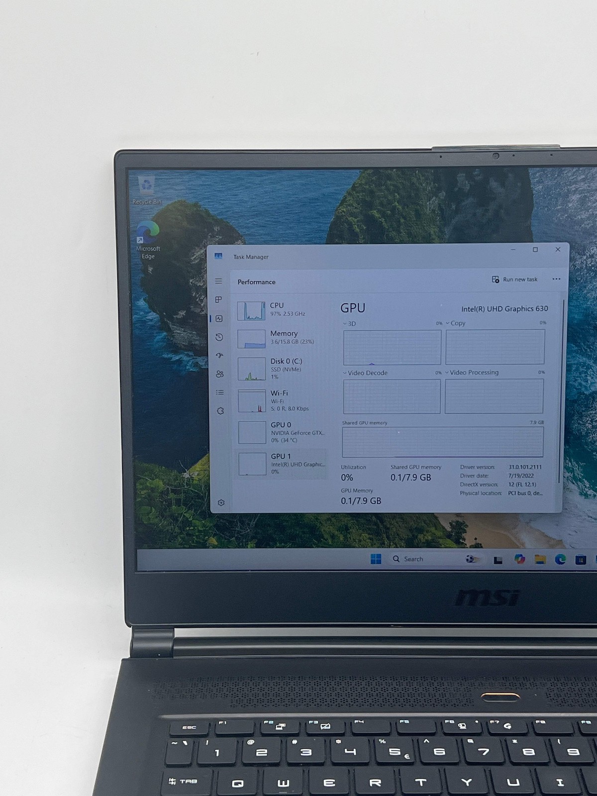MSI GS65 Stealth Thin 8RE 15.6″ Core i7-8750H 16GB RAM 256GB SSD – Used