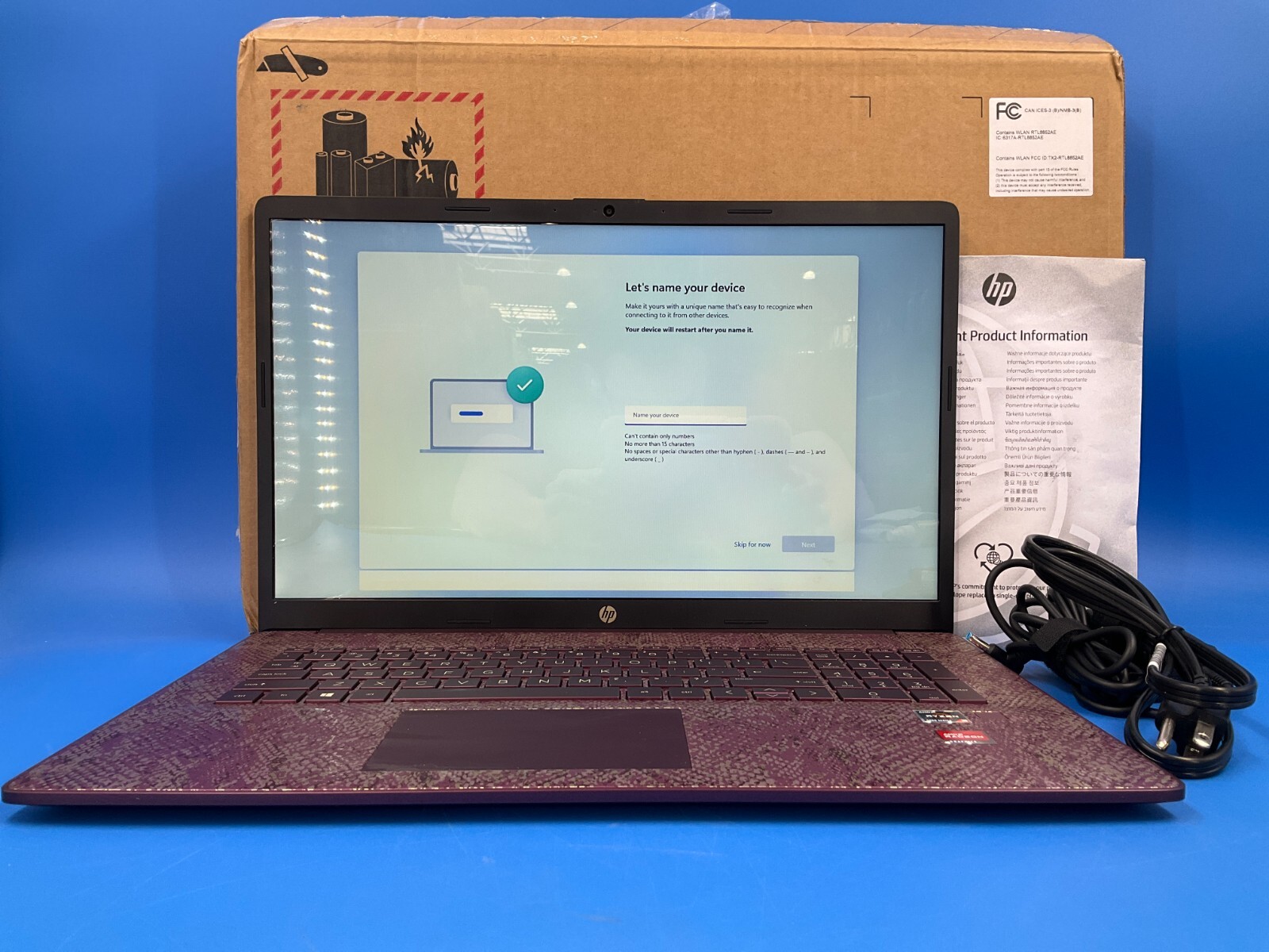 HP Laptop 17-cp0007ds R3-5300U 8GB 512GB BT5 WiFi6 17.3T W11H 601S7UA#ABA ✅