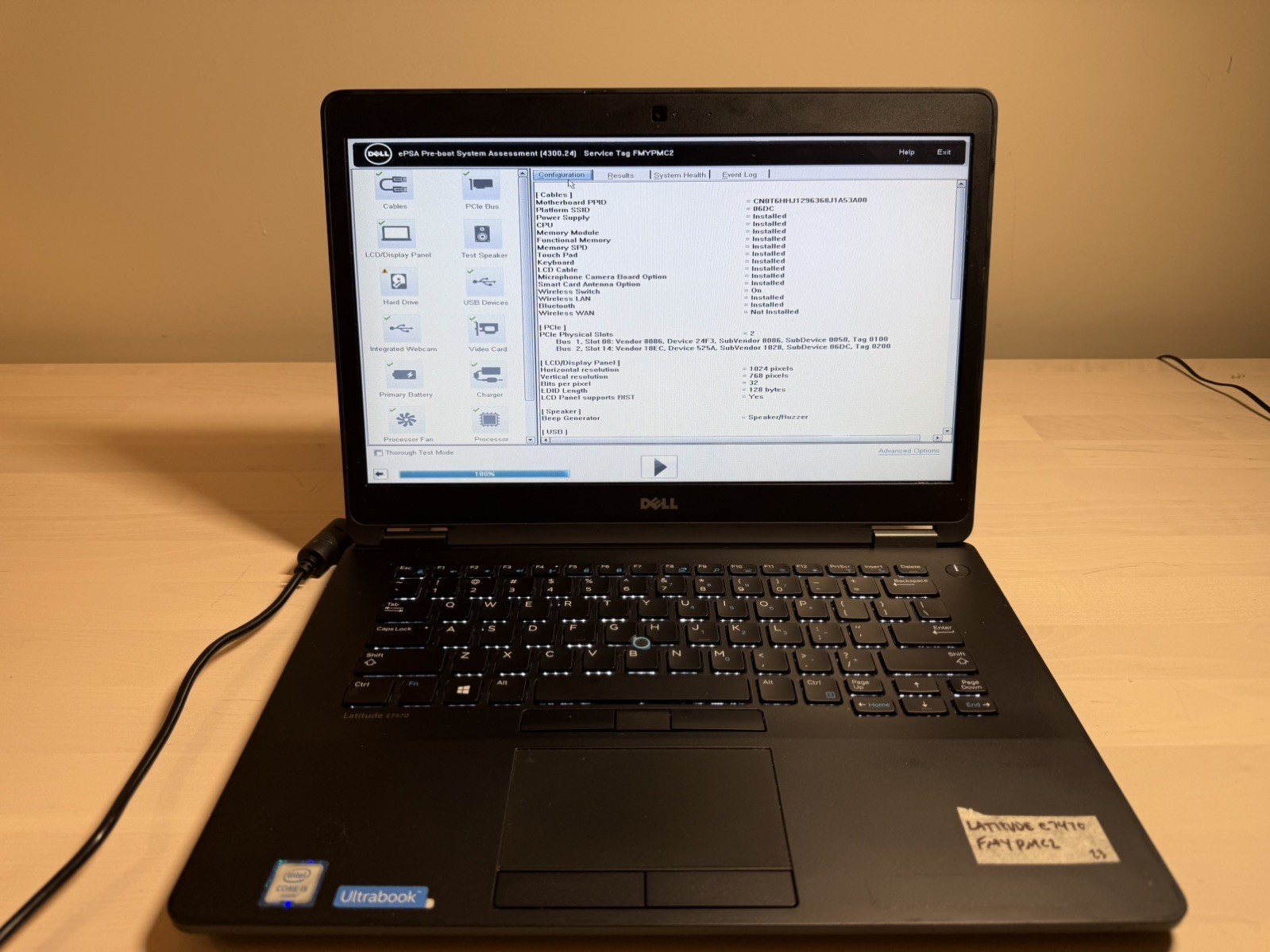 Dell Latitude E7470 Laptop Intel Core i5 6th Gen No HD/OS/AC Adapter