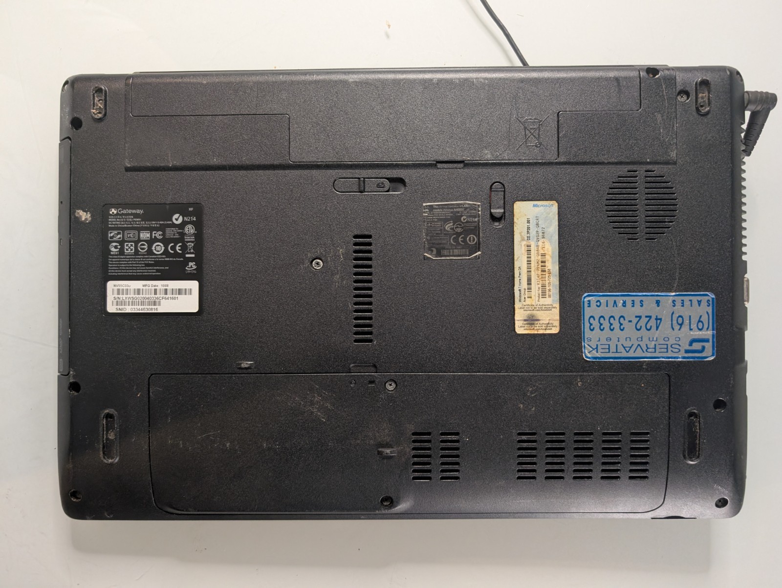 ​Gateway NV55C03u Laptop Black BROKEN SCREEN No Charger AS-IS For Parts