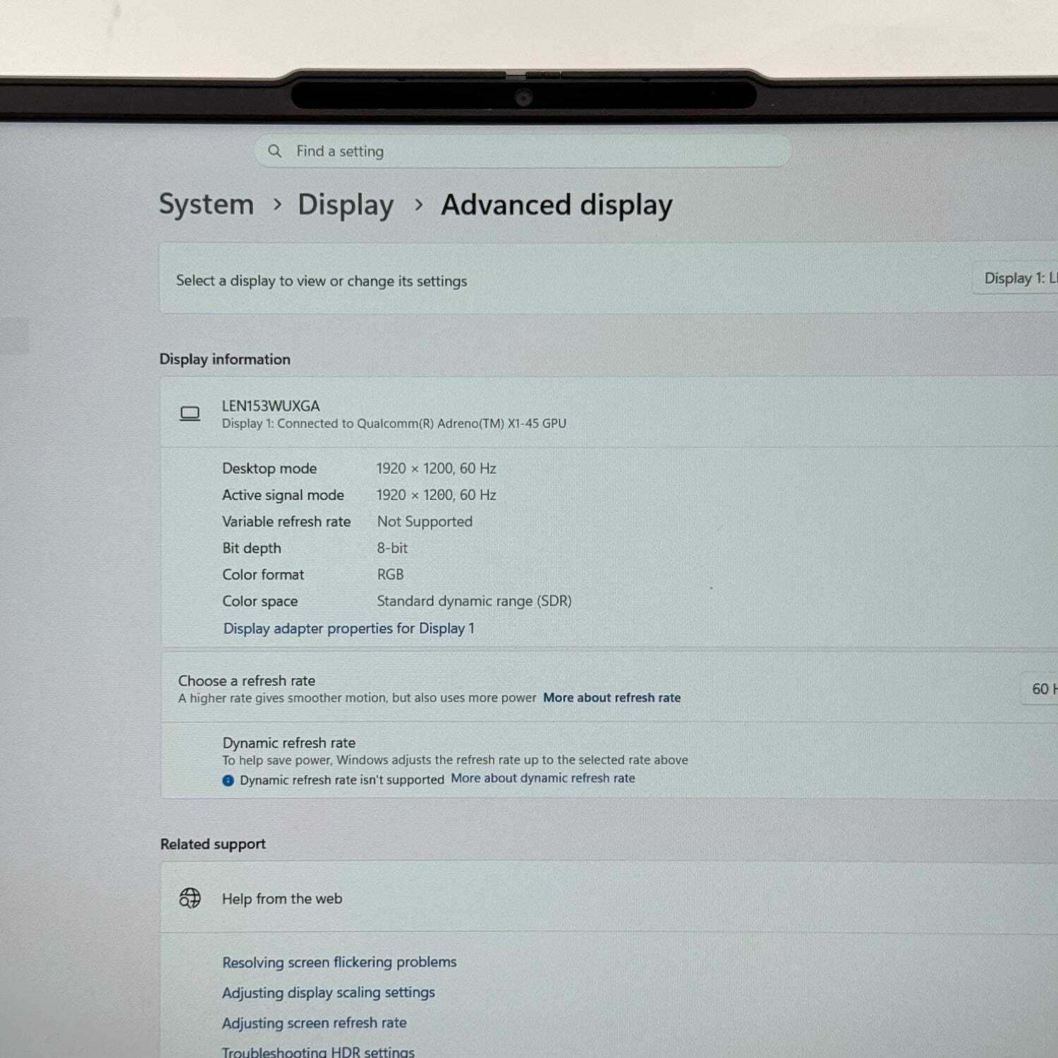 Lenovo IdeaPad Slim 3 15Q8X10 15.3″ Snapdragon X 2.9GHz 16GB RAM 256GB SSD