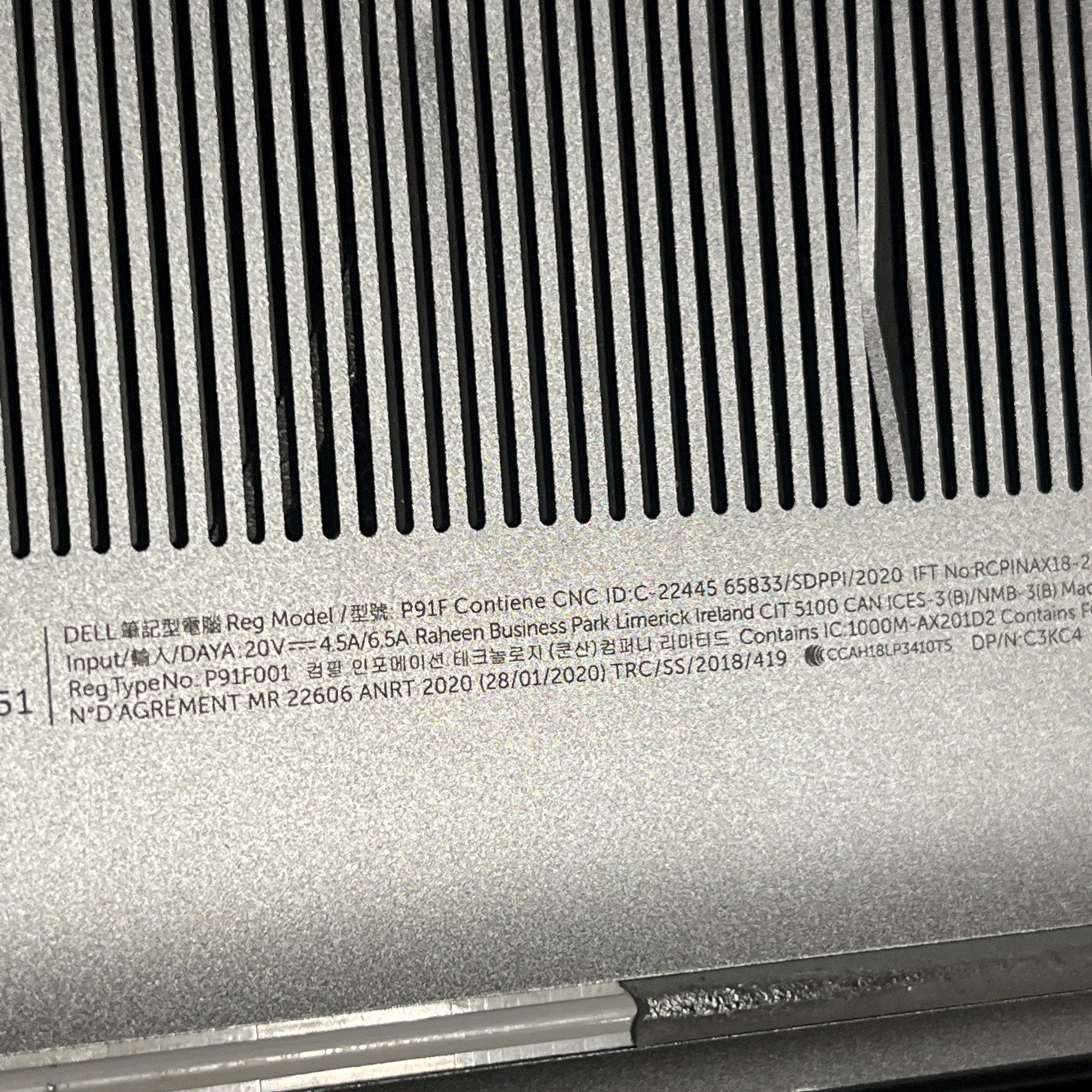 DELL PRECISION 5550 INTEL CORE I7-10850H 8GB RAM NO HD