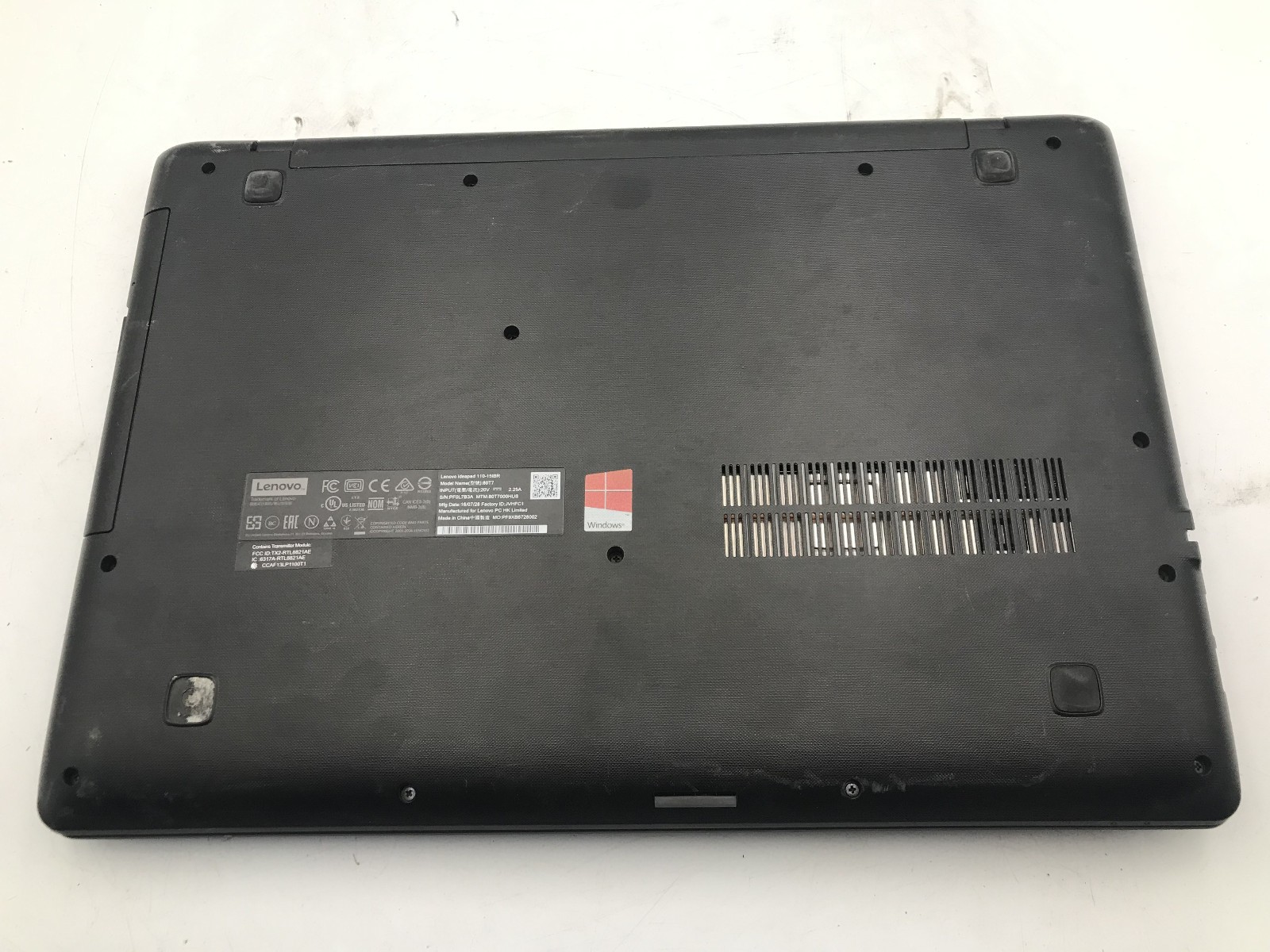 LENOVO IDEAPAD 110 15IBR -BOOTS TO BIOS- INTEL CELERON N3060 – 4GB RAM -READ- BB