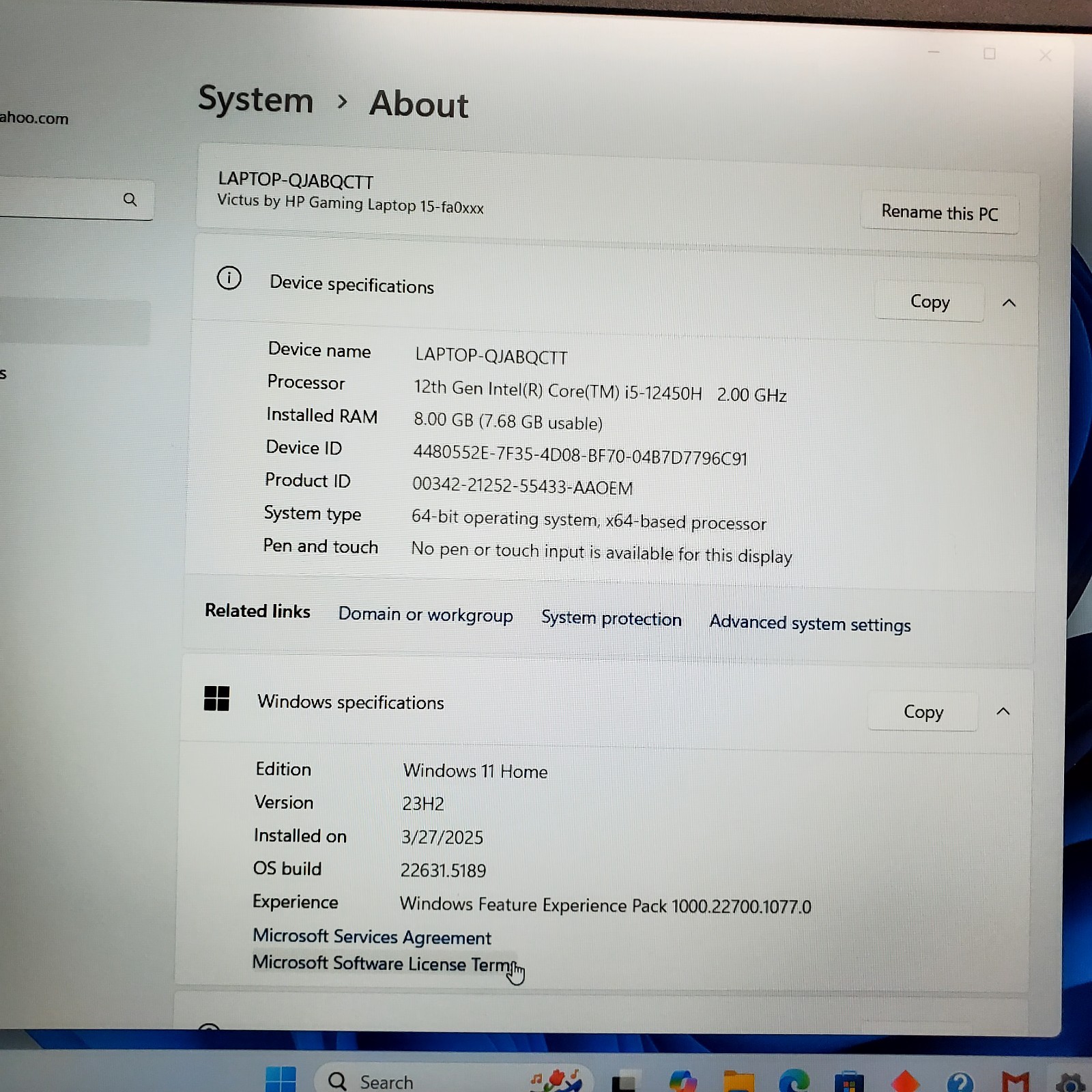 💥OPEN BOX💥HP VICTUS GAMING LAPTOP 15-FA0031DX 15.6″ 12TH GEN INTEL I5 2 GHZ
