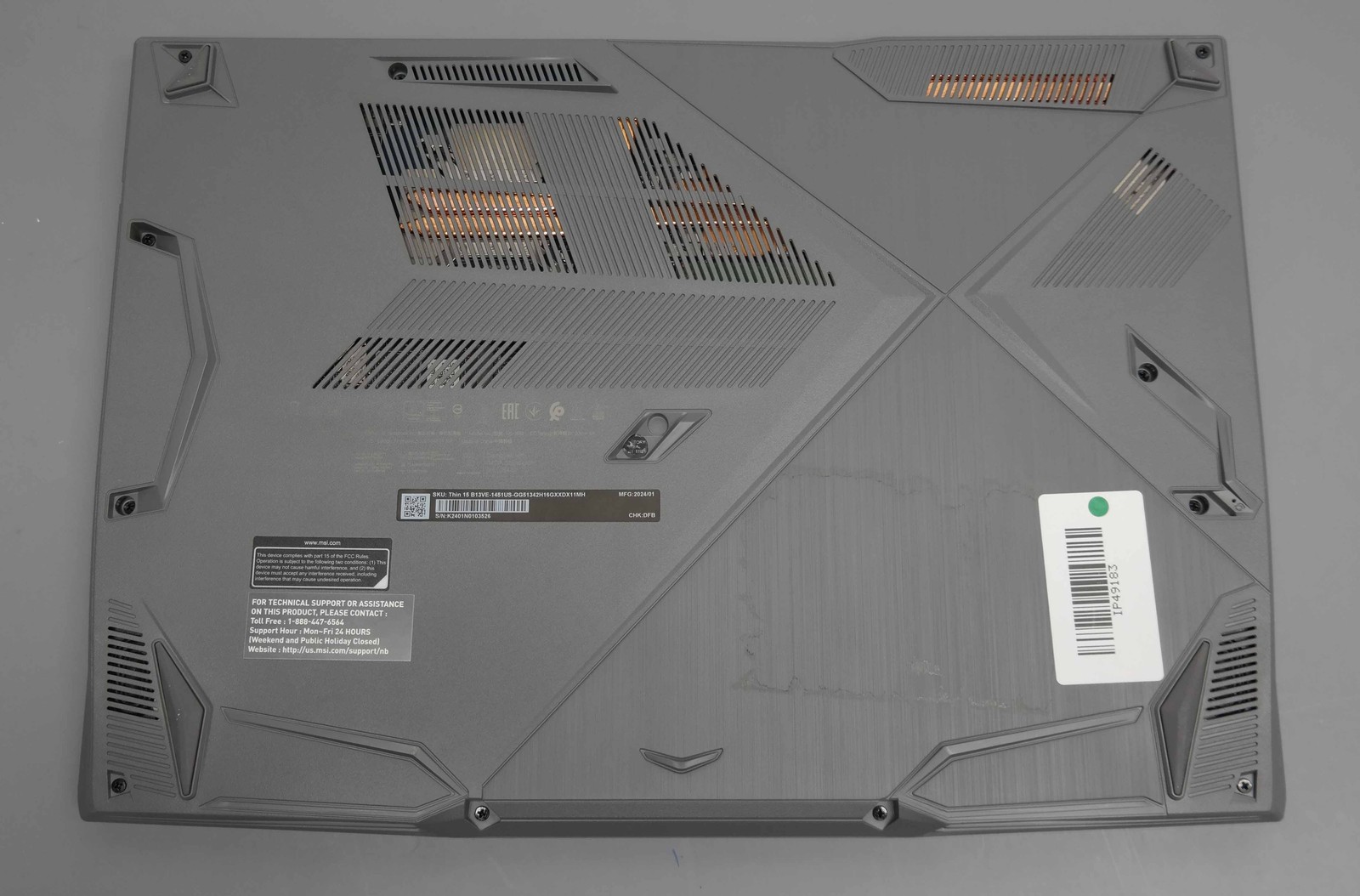 MSI Thin 15 15.6″ Core i5-13420H 16GB RAM 512GB SSD RTX 4050