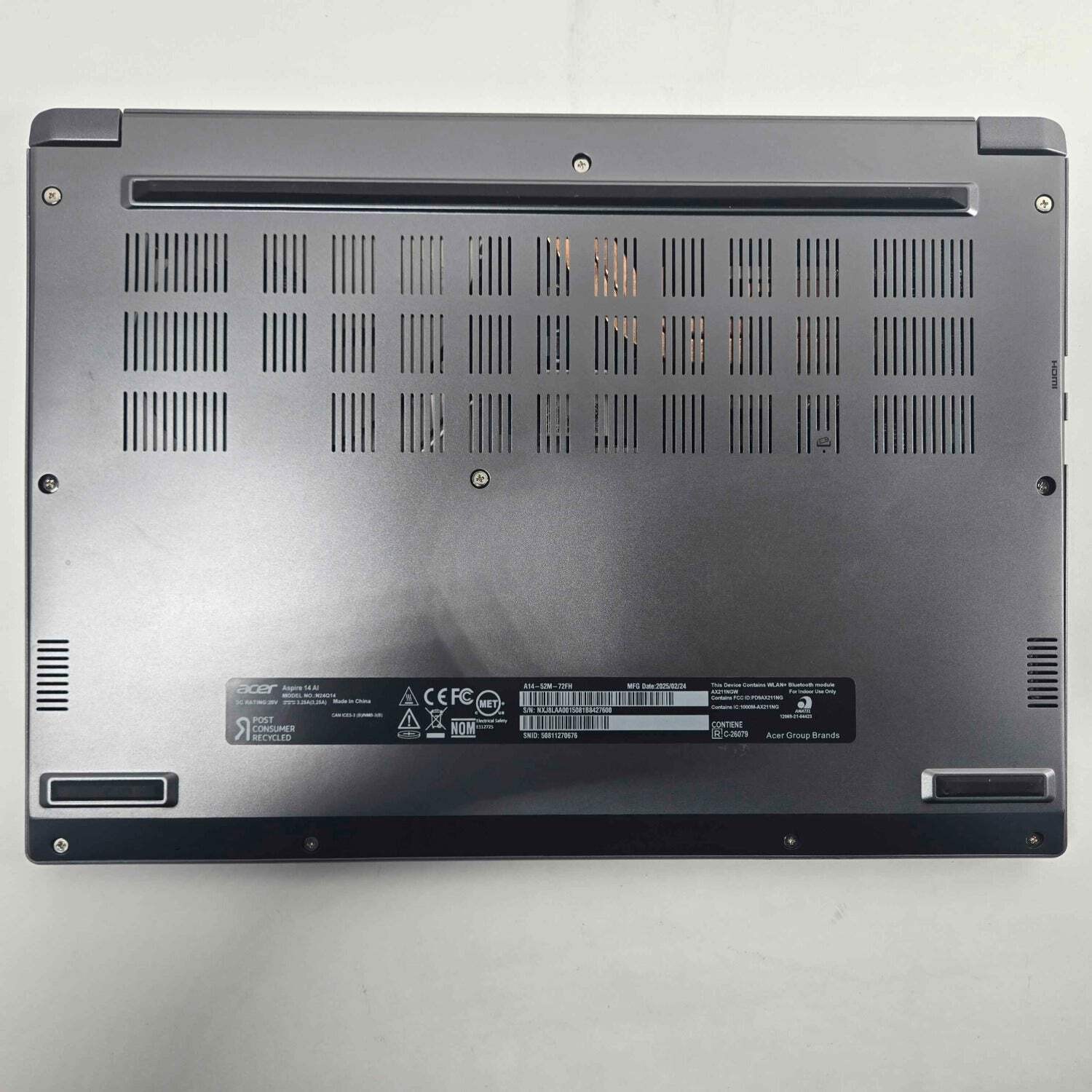 Acer Aspire 14 AI 14″ Ultra 7 256V 2.2GHz 16GB RAM 1TB SSD