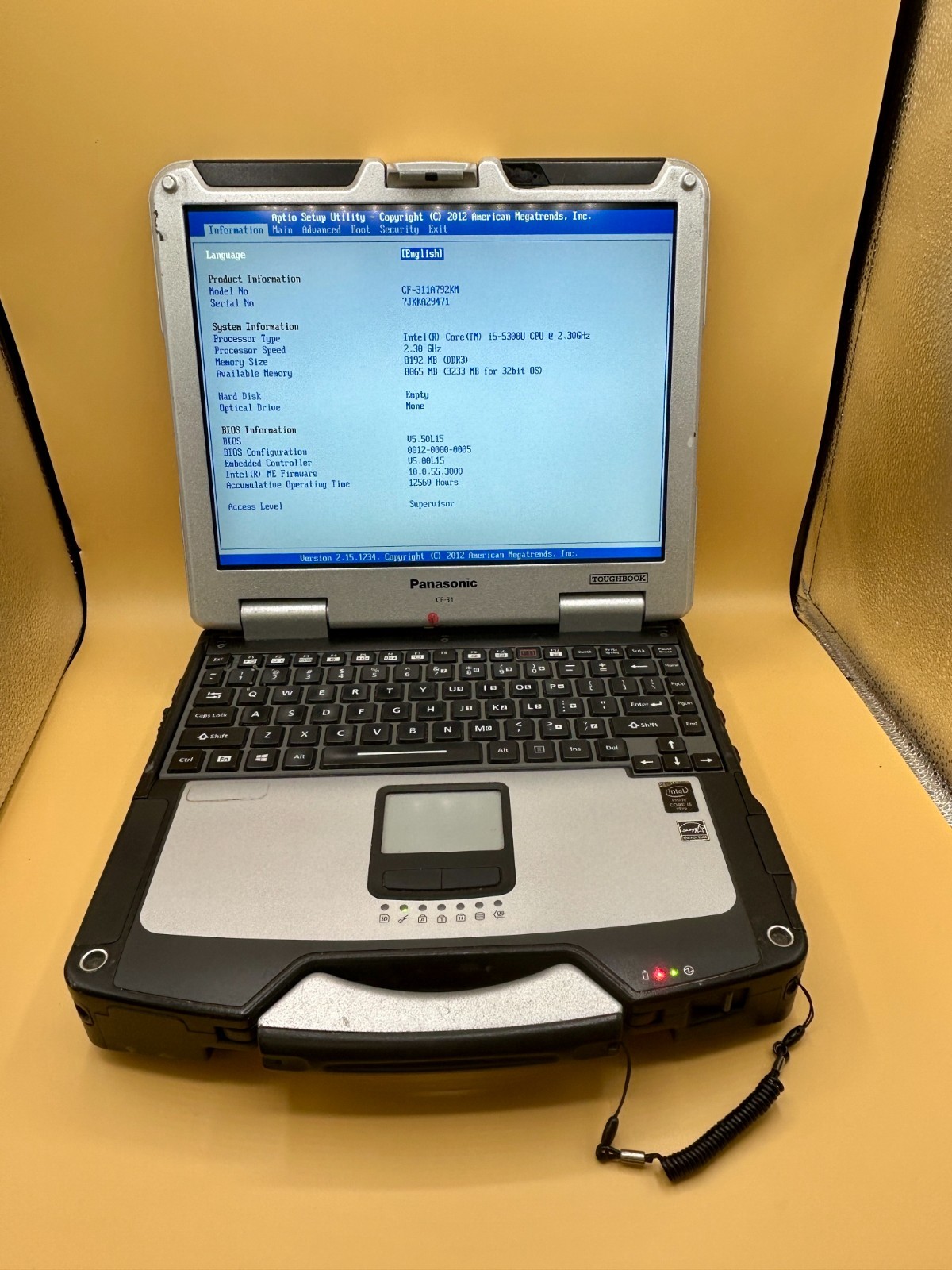 Panasonic Toughbook CF-31 MK5 Laptop i5-5300U 2.30GHz 8GB RAM Without Storage