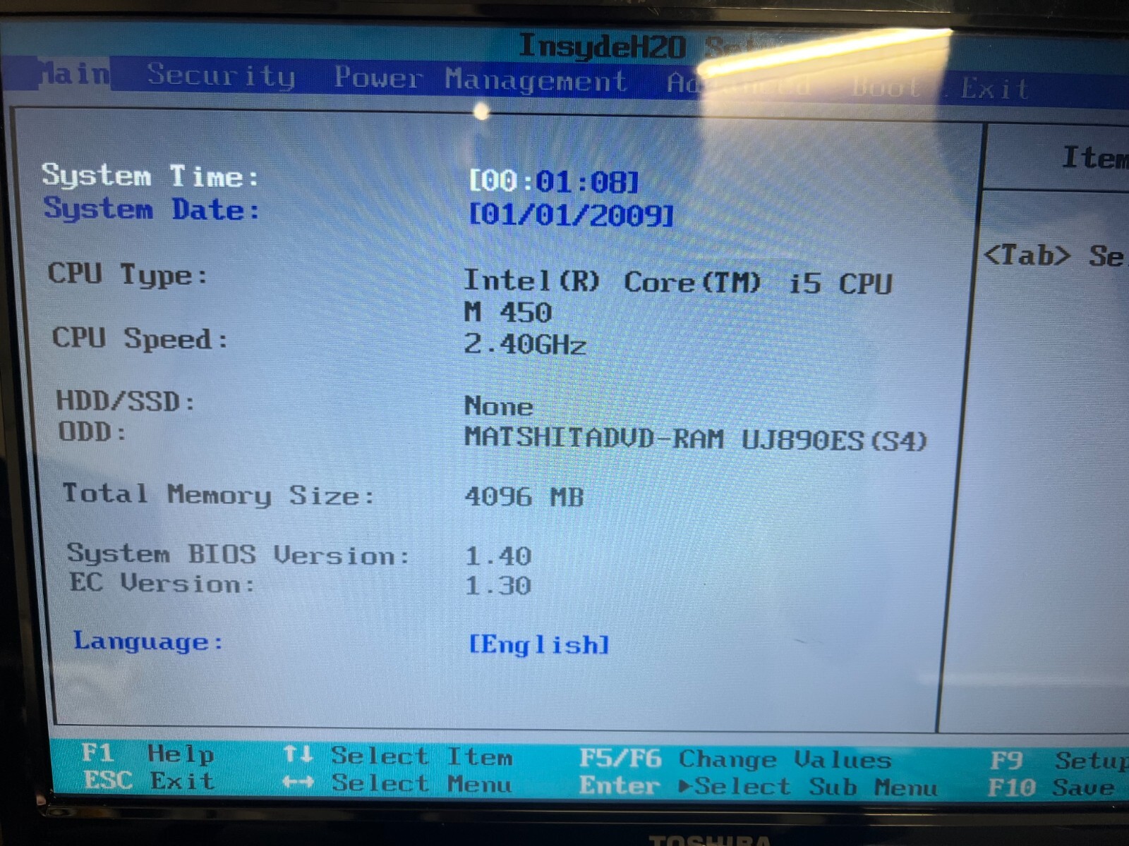 TOSHIBA SATELLITE L655-S5078WH DUAL CORE I5-450M W/RW-ROM{H2}