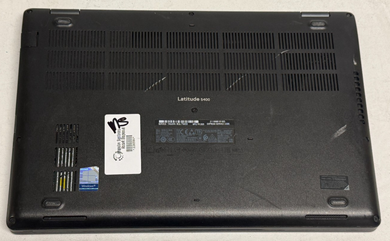 Dell Latitude 5400 14″ (i7-8665u 1.90GHz – 16GB RAM – 512GB SSD – Win11Home)