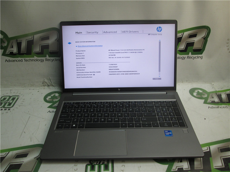 HP ZBook Power G8 Laptop i7-11850H 2.5GHz 32GB RAM 512GB SSD Windows 11 Pro COA