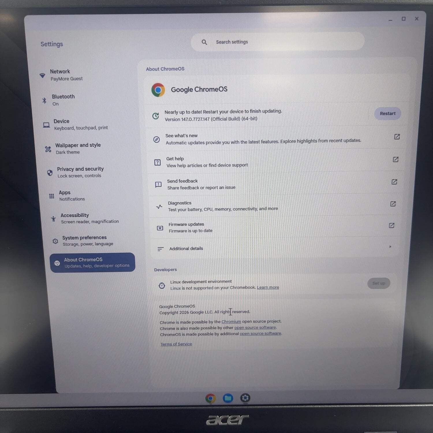 Asus CHROMEBOOK PLUS 516 N25Q12 16″ i3-1315U 1.2GHz 8GB RAM 128GB