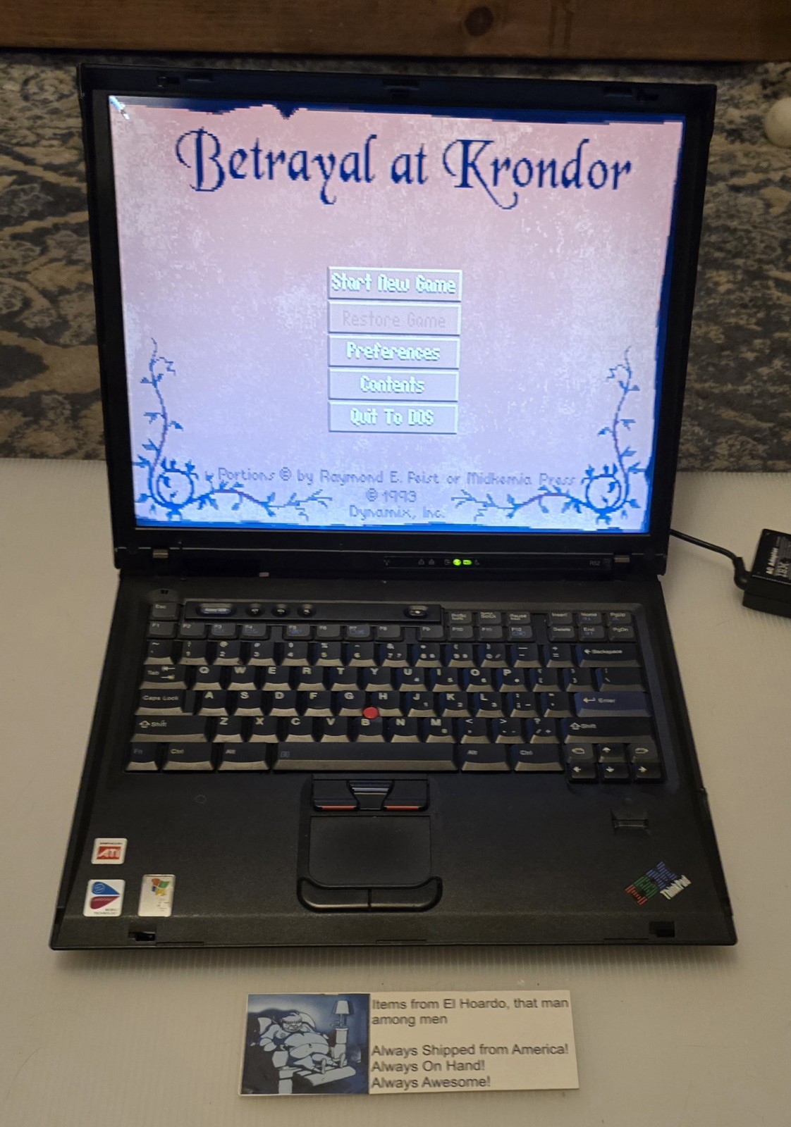 IBM Thinkpad R52 1GB Ram 60GB HDD 1.73 Ghz Pentium M Windows XP ATI Radeon X300