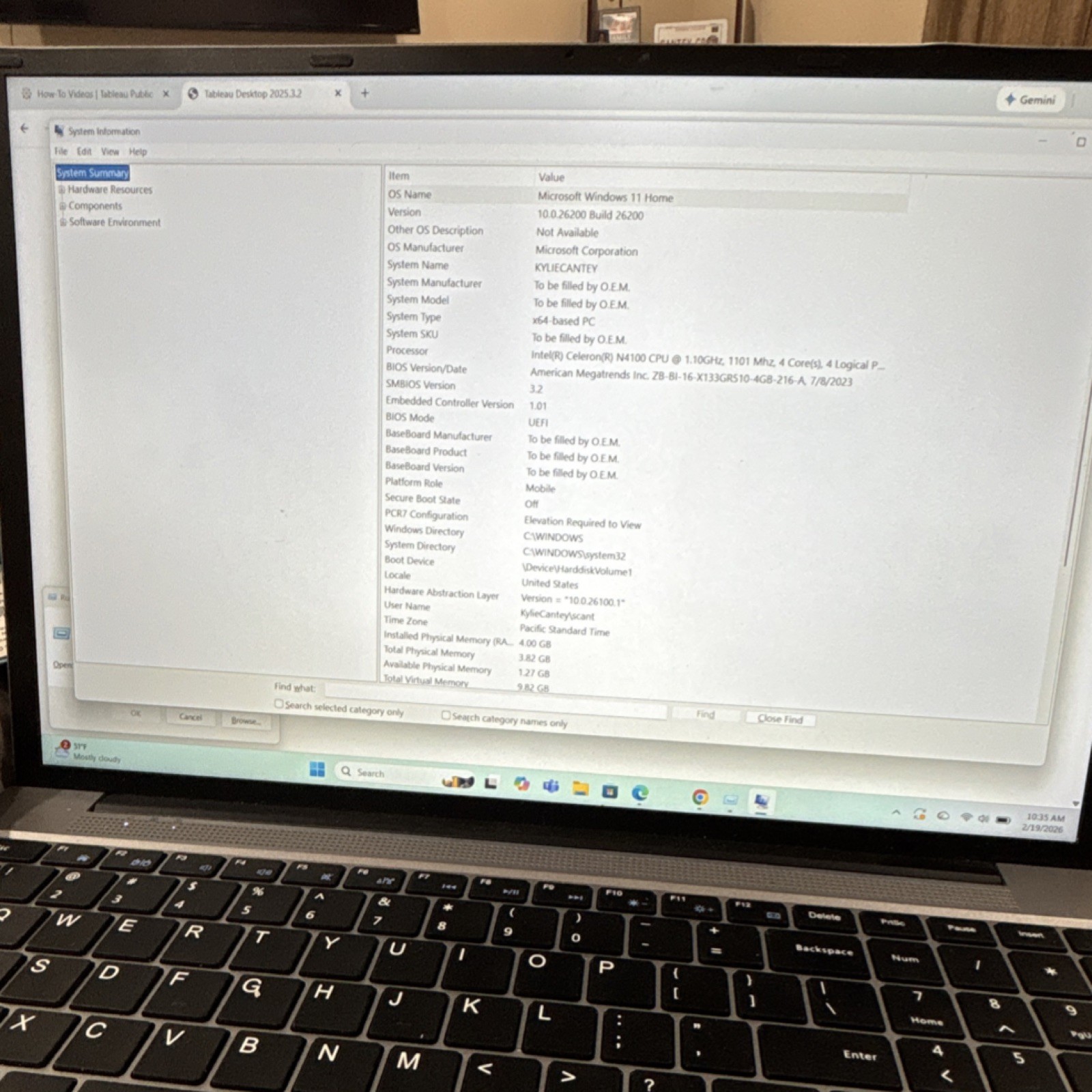HP 15 Laptop Intel Celeron N4100 4GB RAM Windows 11 15.6” – Works Great